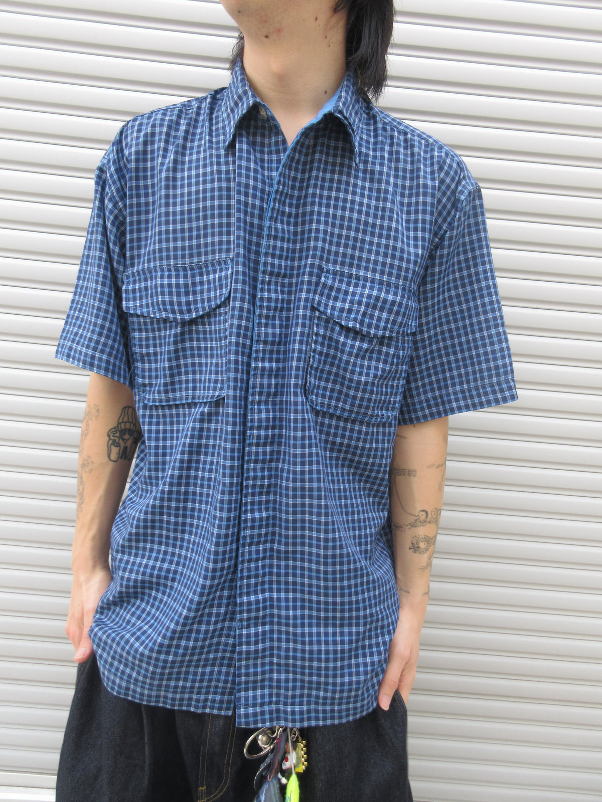 00s Anchor Blue Check S/S Shirts