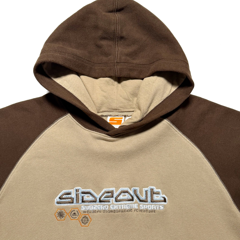 00s SIDEOUT Logo Two-tone Hoodie