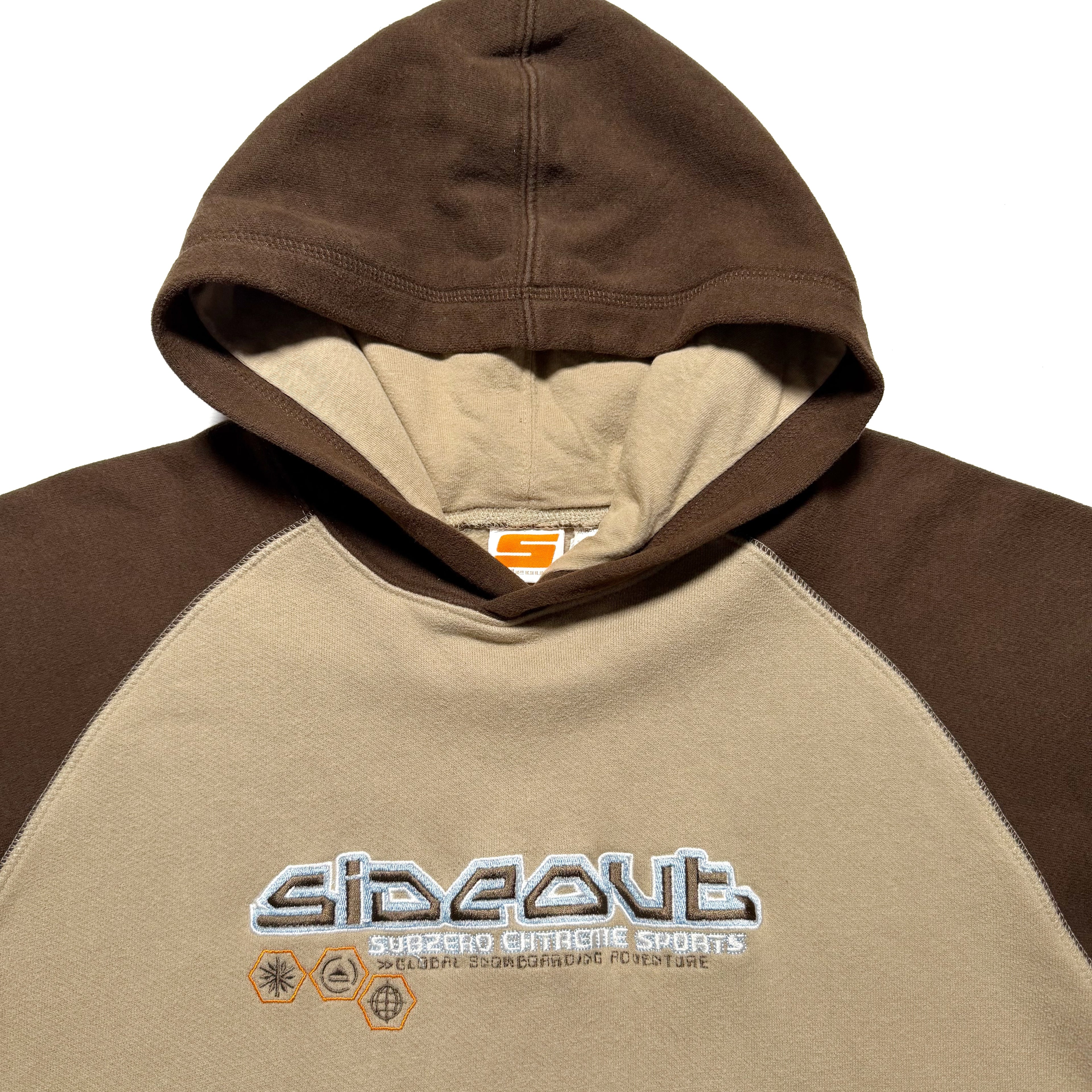 00s SIDEOUT Logo Two-tone Hoodie