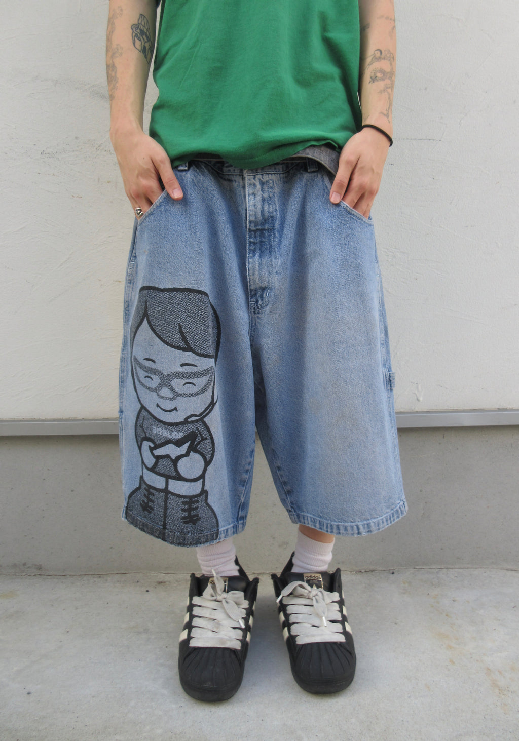 90~00s SOUTHPOLE × ANRGRNY Super Baggy Denim Shorts