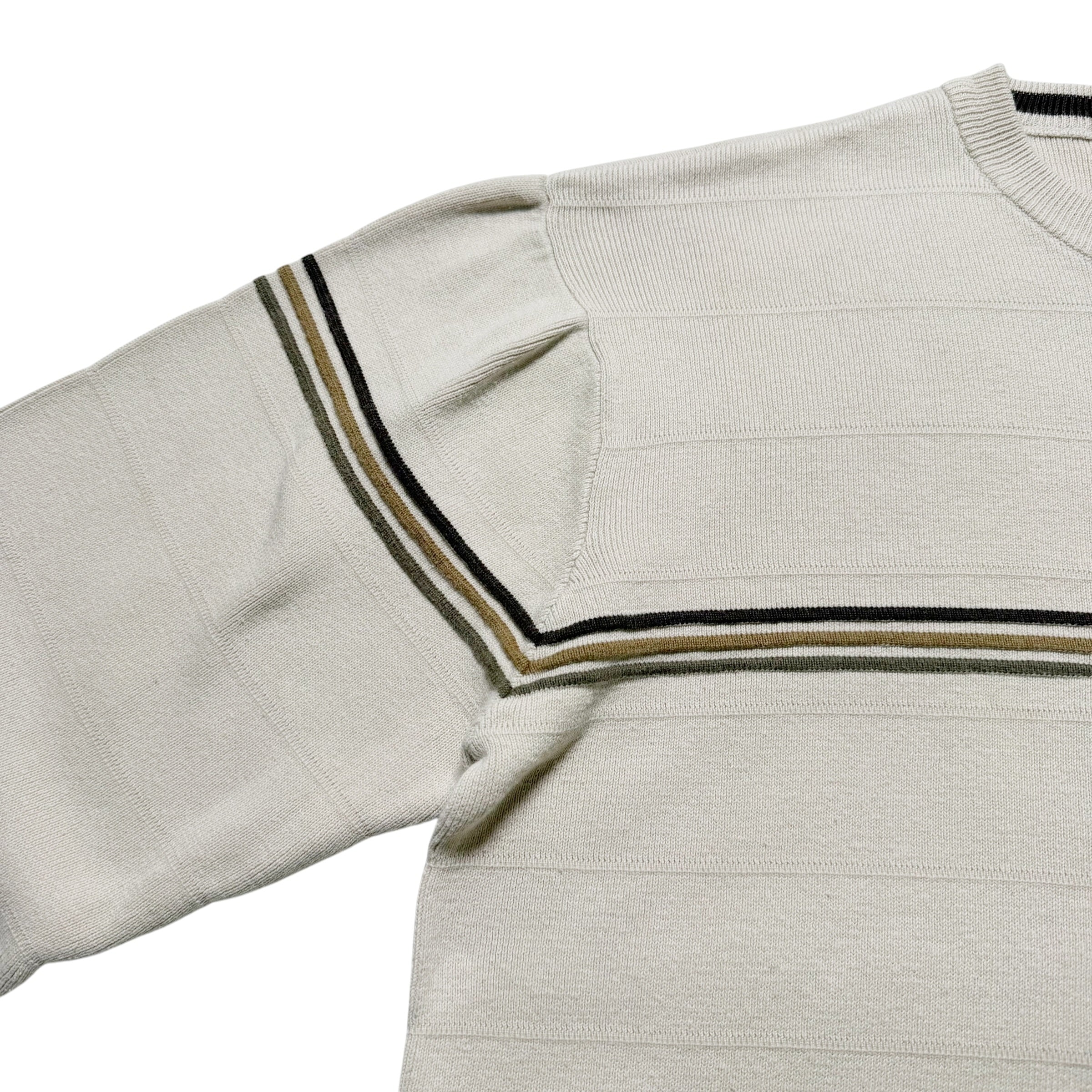 00s ROUTE66 Border Lining Knit Sweater