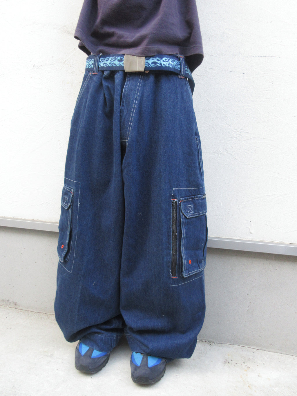 90s MACHINE Super Baggy Cargo Denim