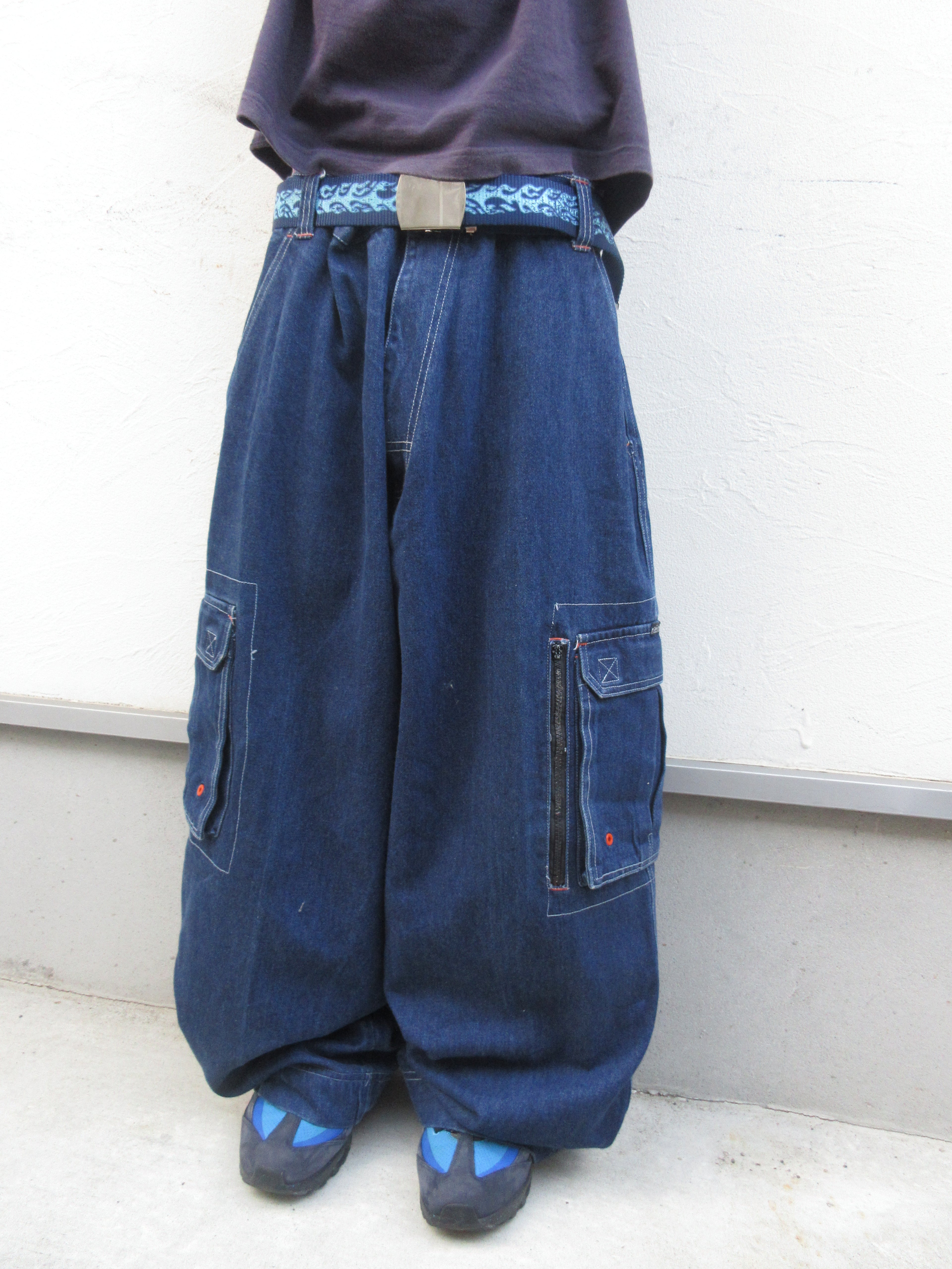 90s MACHINE Super Baggy Cargo Denim