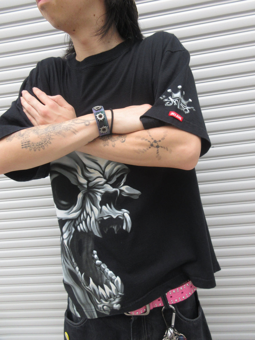00s JNCO JEANS Skull Logo Graphic Tee
