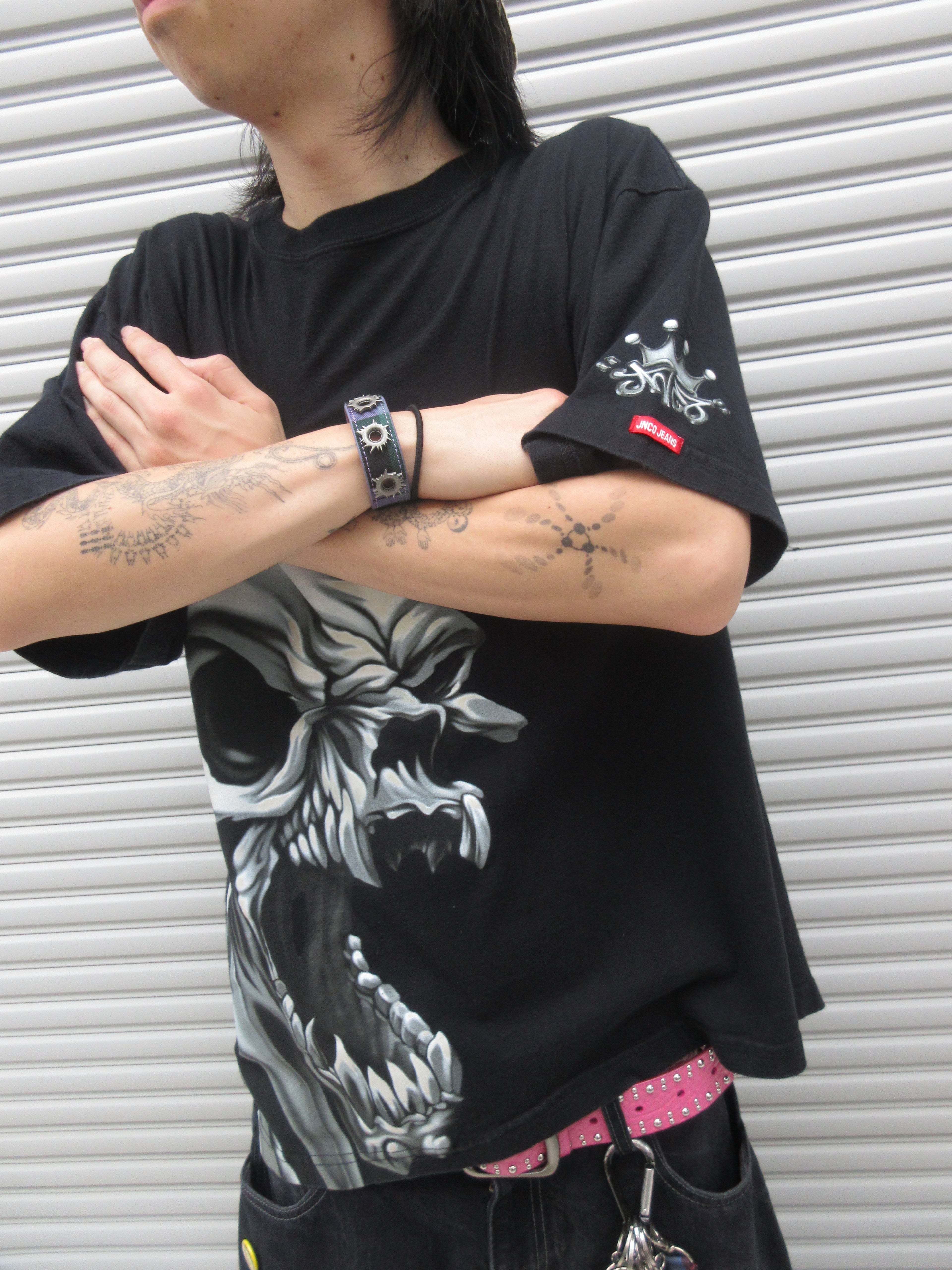 00s JNCO JEANS Skull Logo Graphic Tee