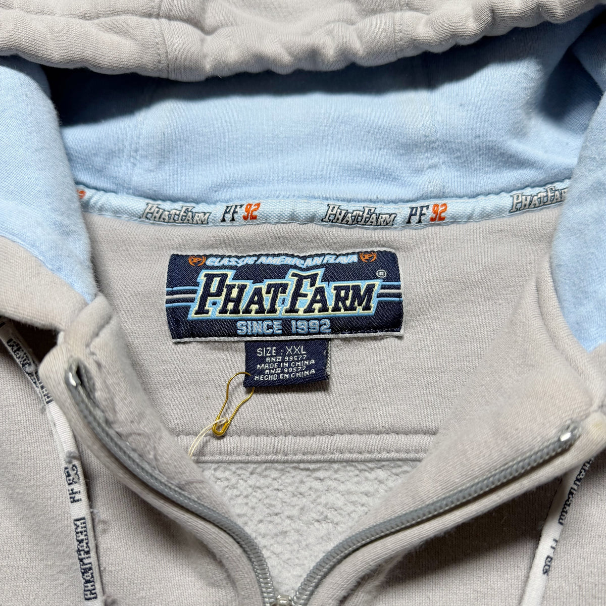 00s PHAT FARM Logo Design Zip Hoodie