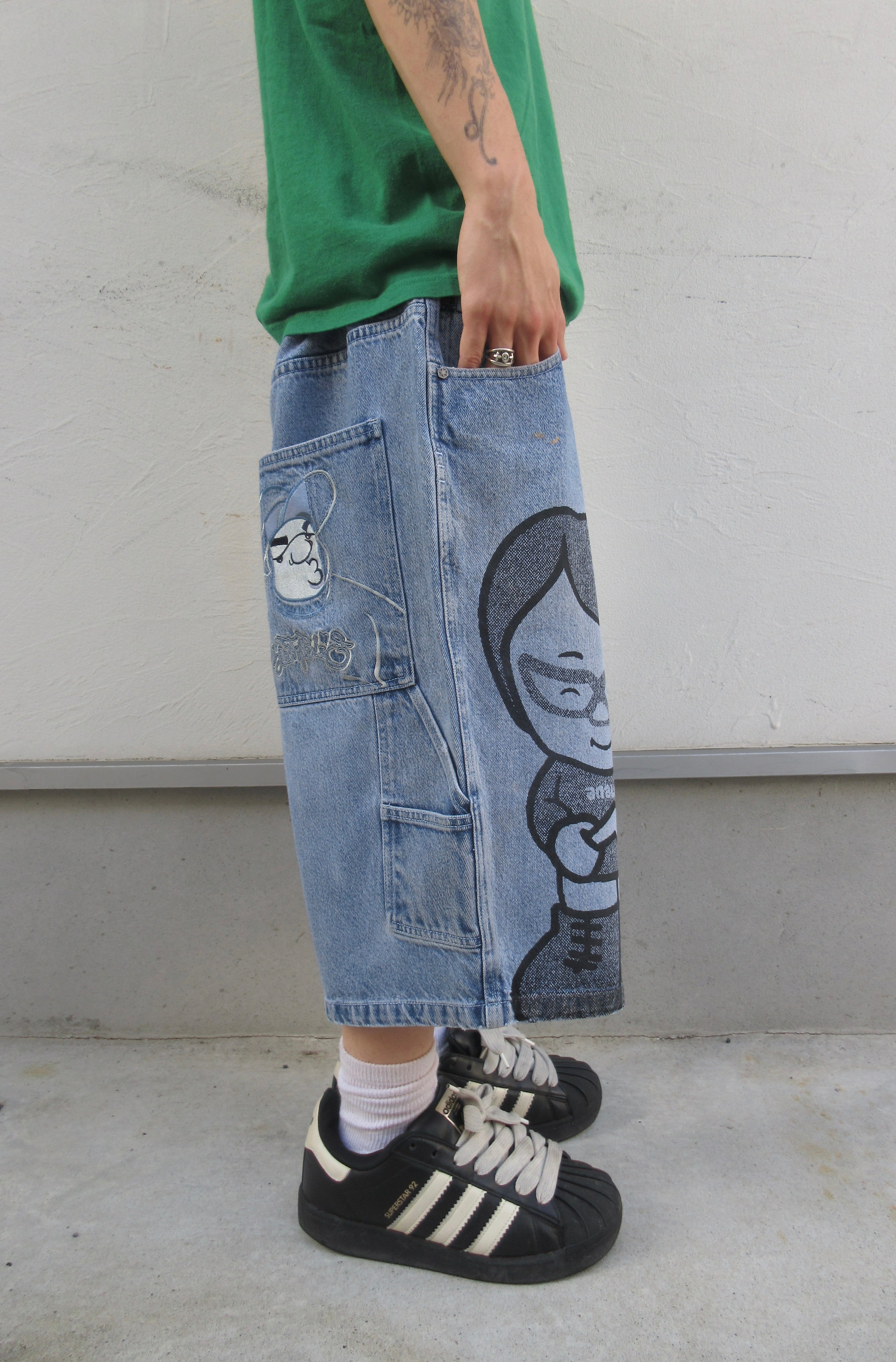 90~00s SOUTHPOLE × ANRGRNY Super Baggy Denim Shorts