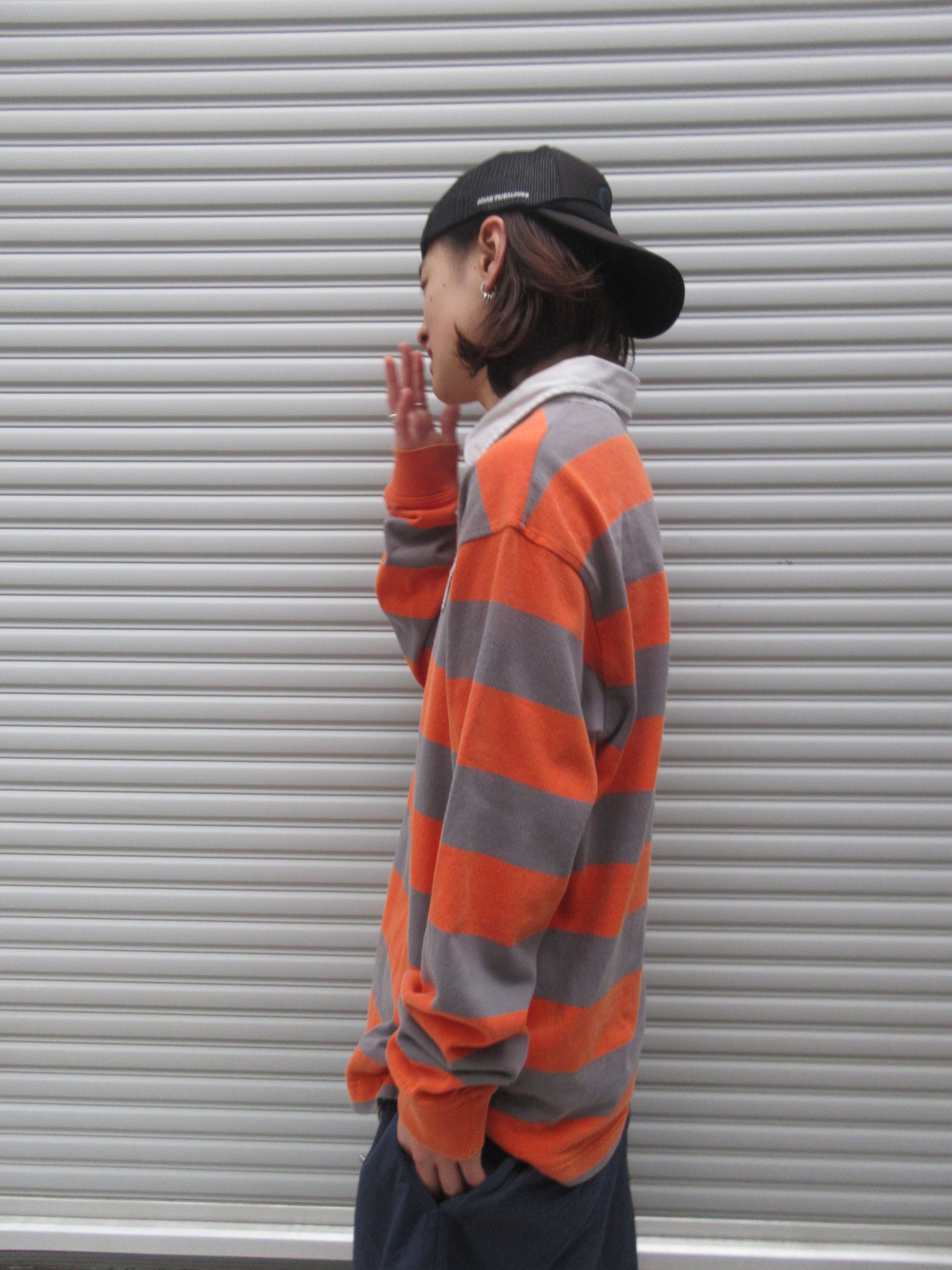 00s NIKE Striped L/S Rugger Shirt