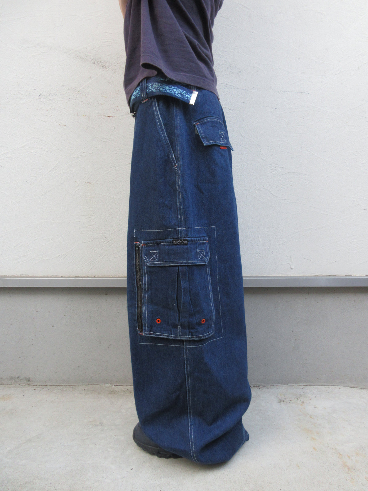 90s MACHINE Super Baggy Cargo Denim