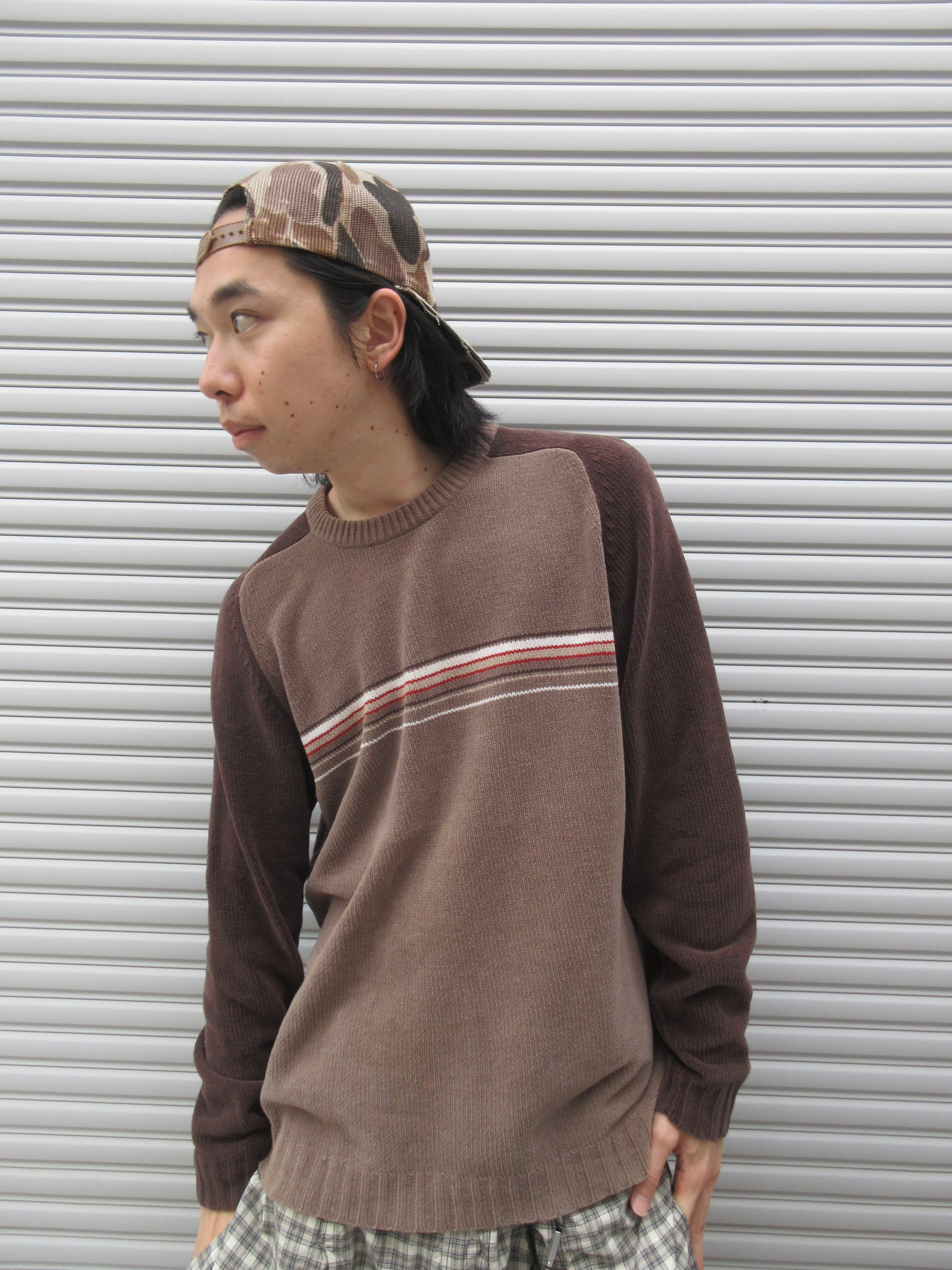 00s XG Border Lining Knit Sweater
