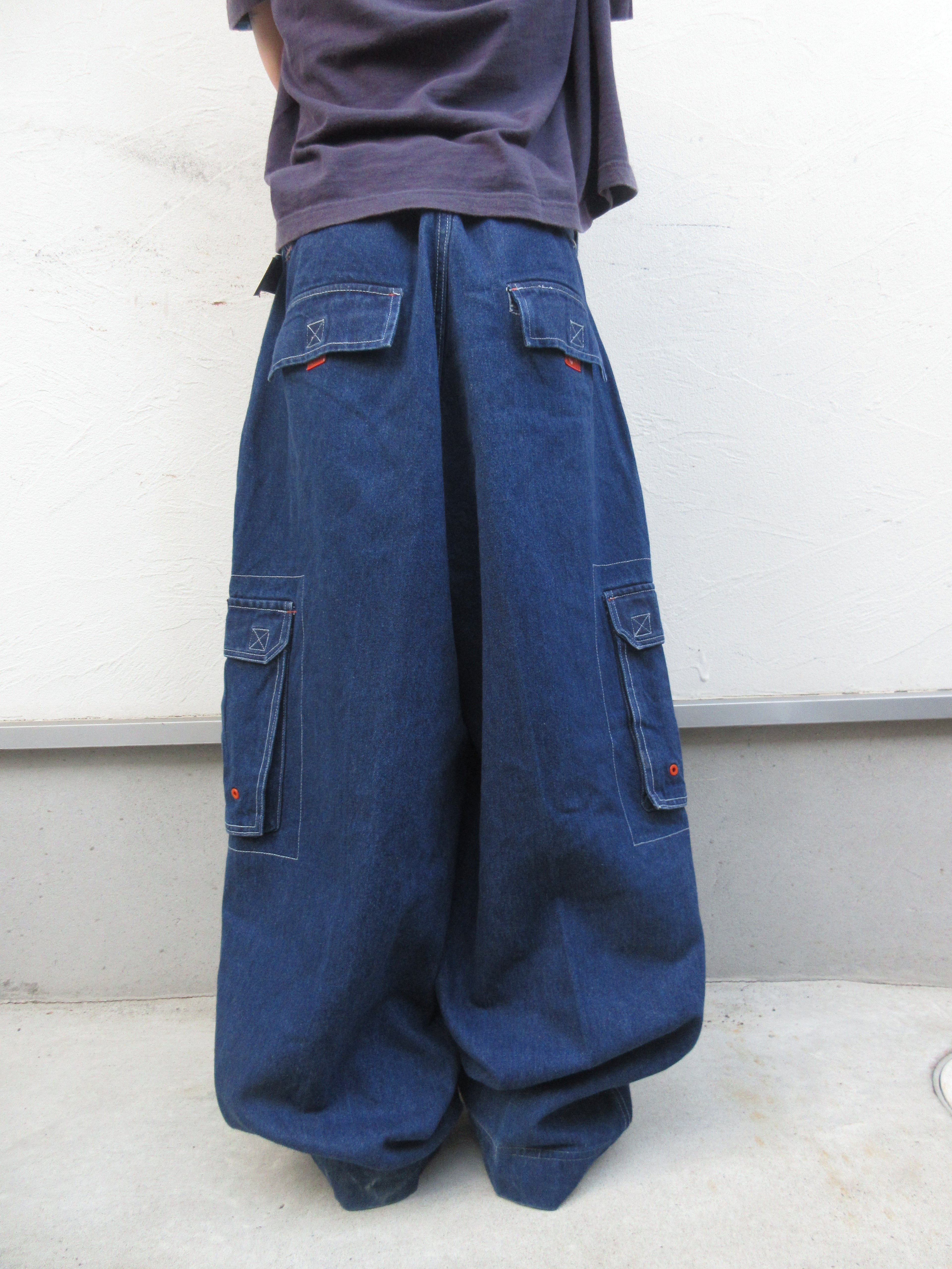 90s MACHINE Super Baggy Cargo Denim