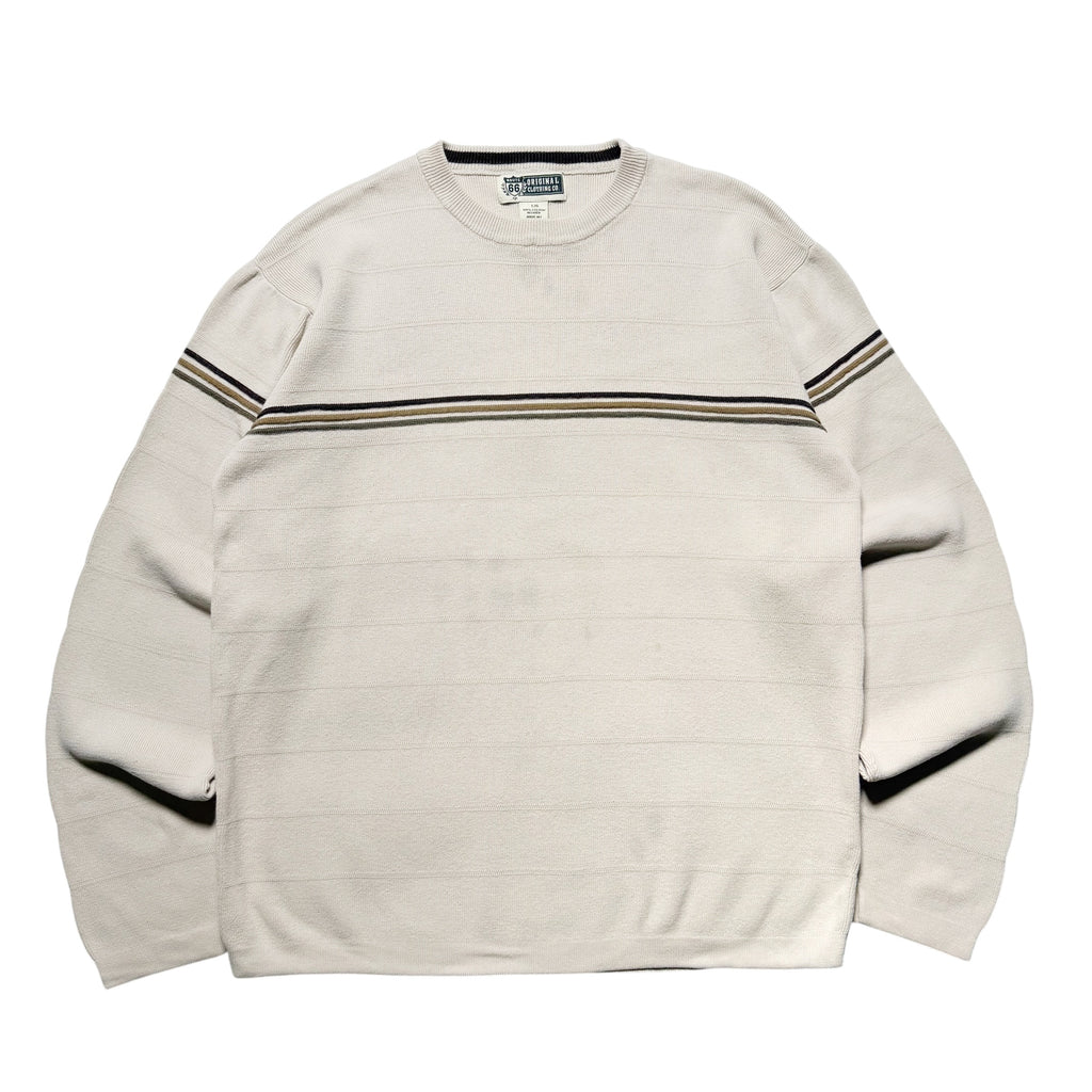 00s ROUTE66 Border Lining Knit Sweater