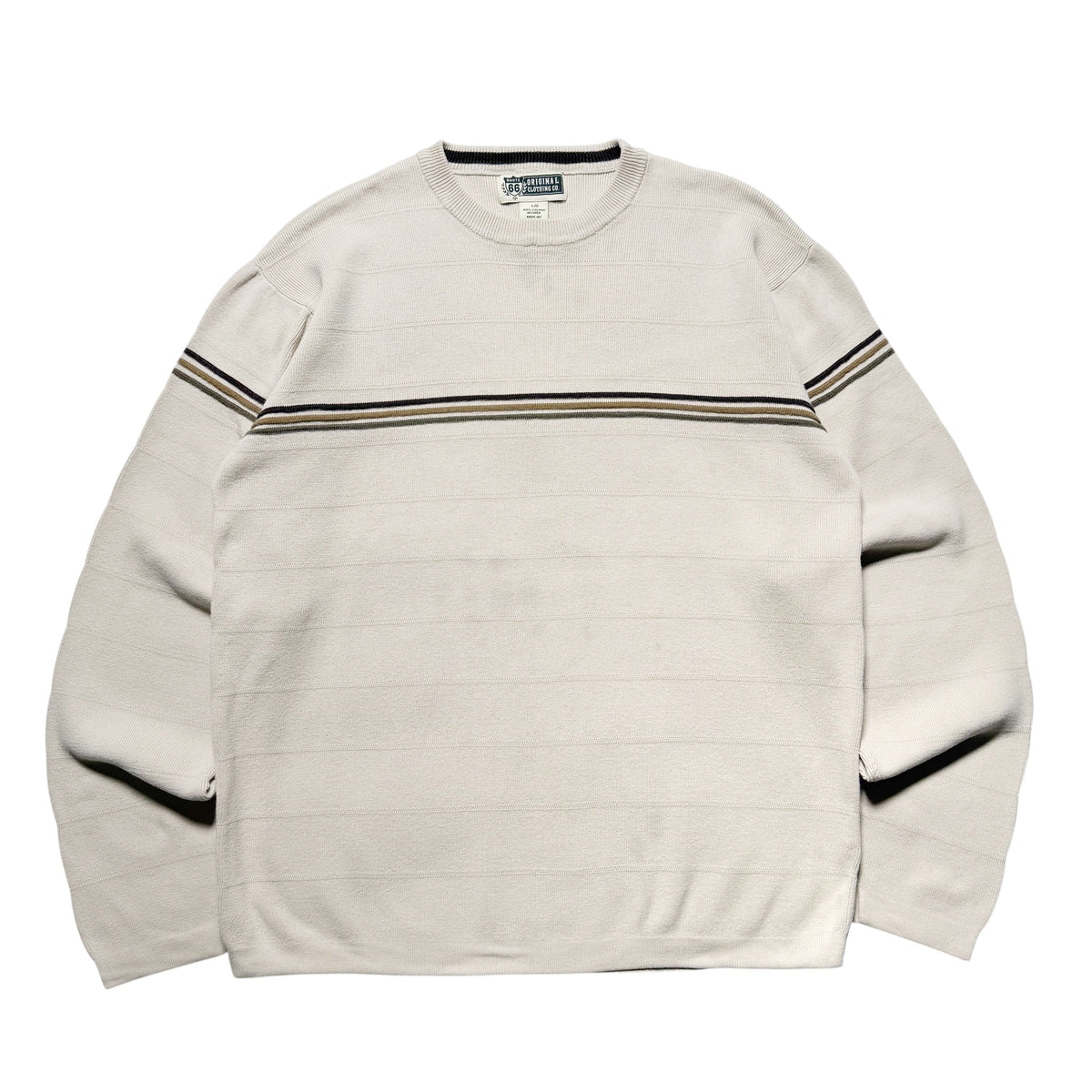 00s ROUTE66 Border Lining Knit Sweater