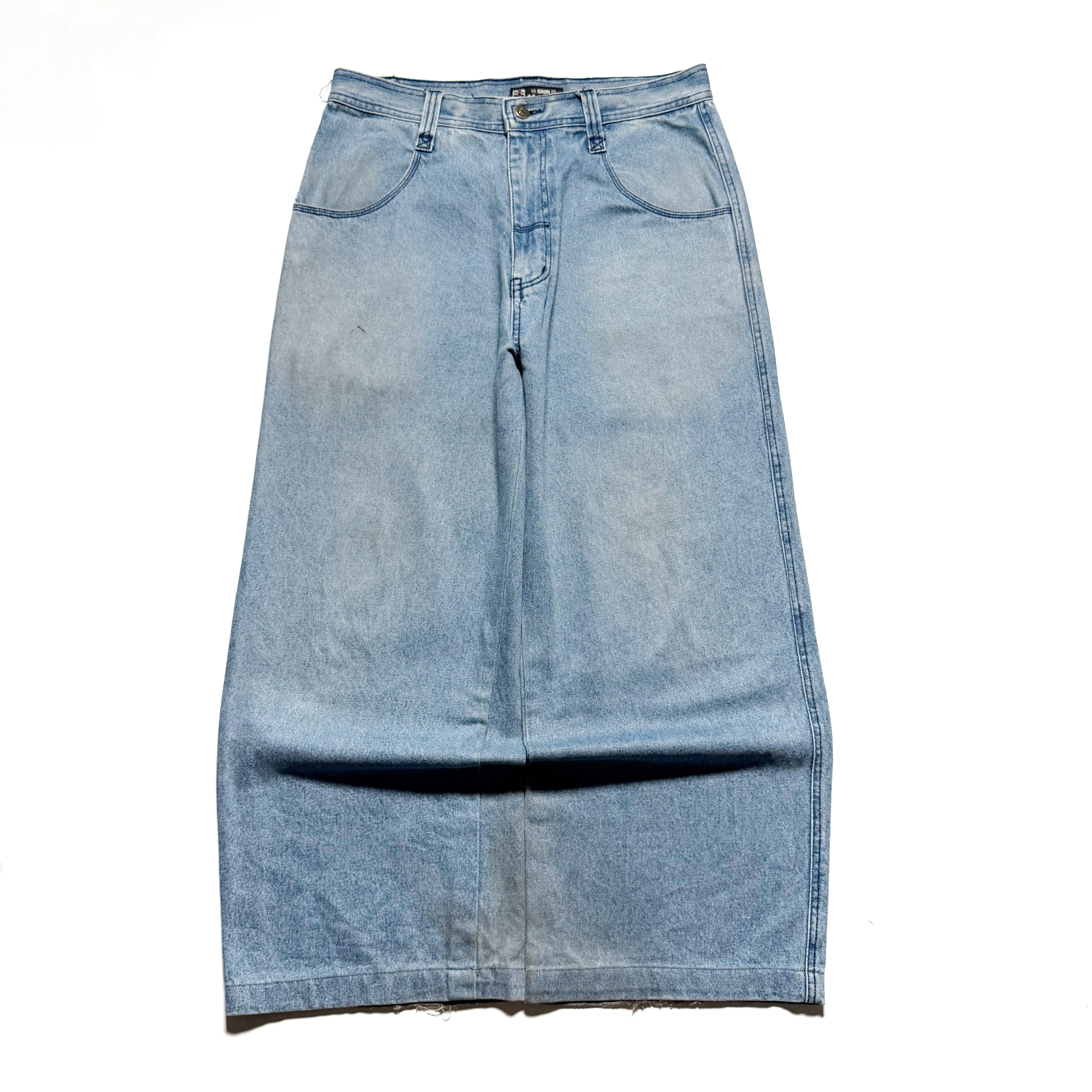 90~00s Machine Baggy Washed Denim