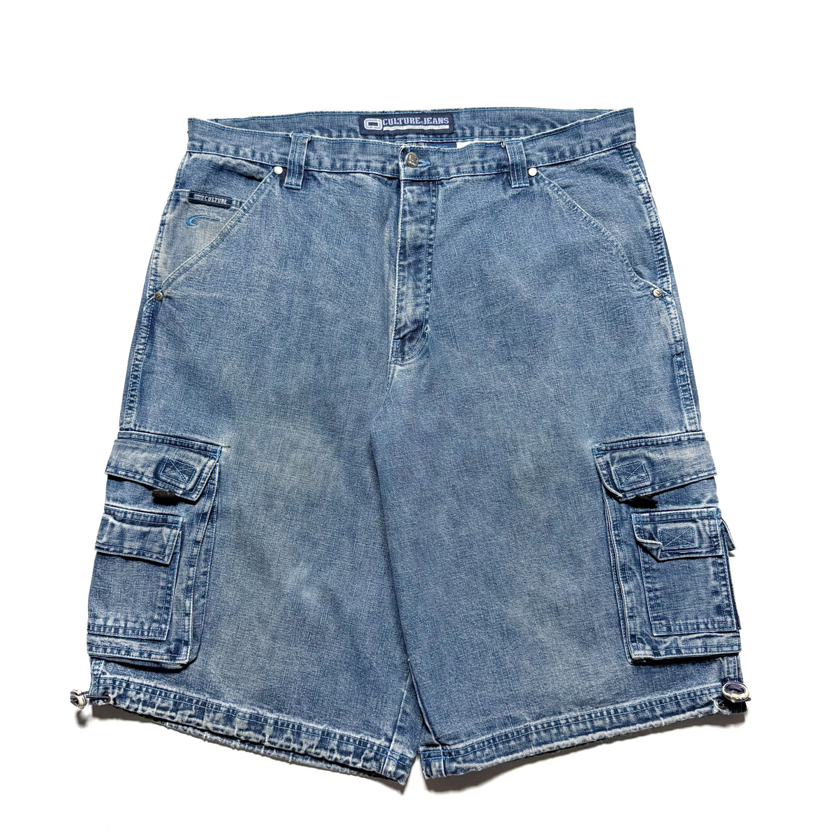 90~00s CULTURE JEANS Super Baggy Cargo Denim Shorts