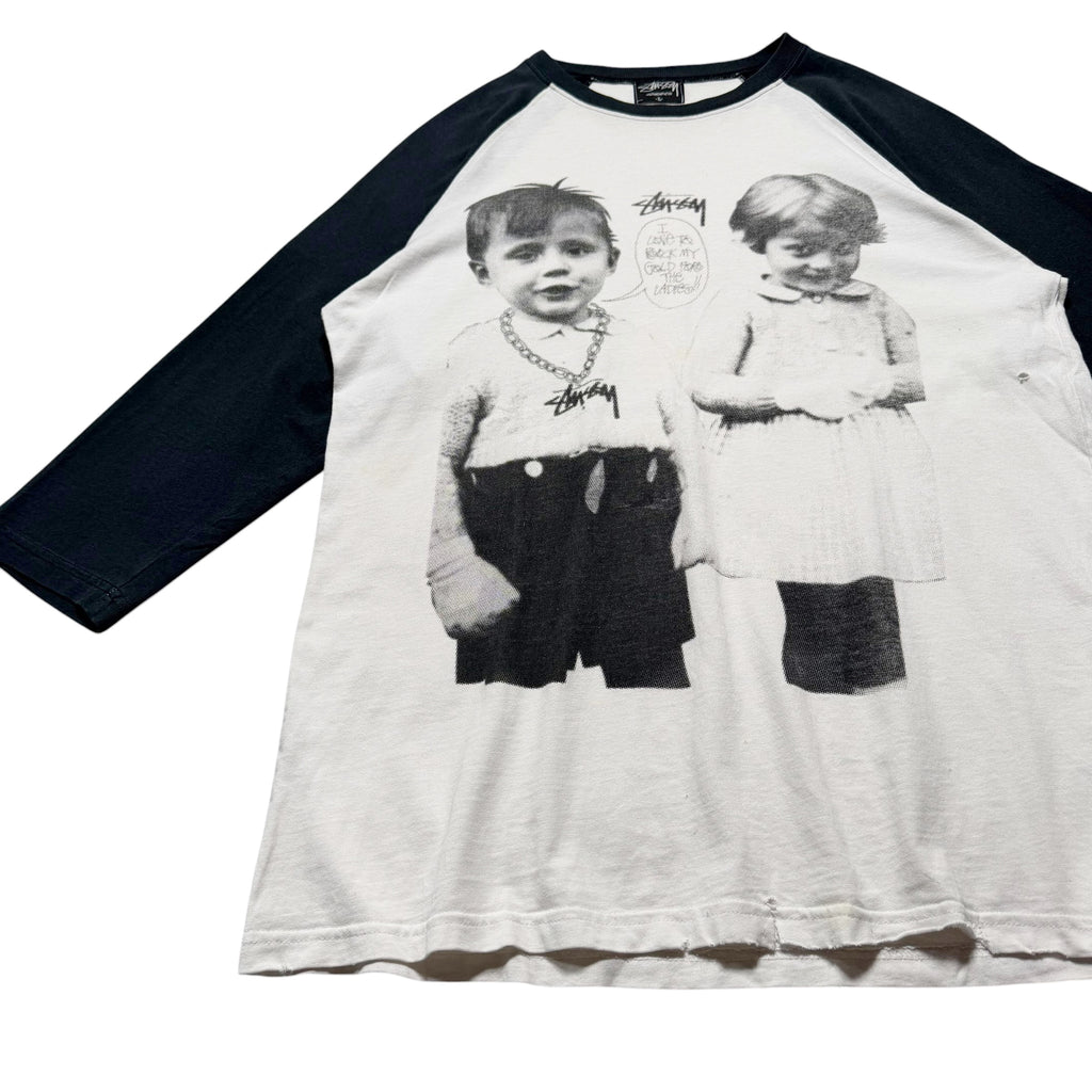 00s STUSSY Kids Photo Raglan Tee