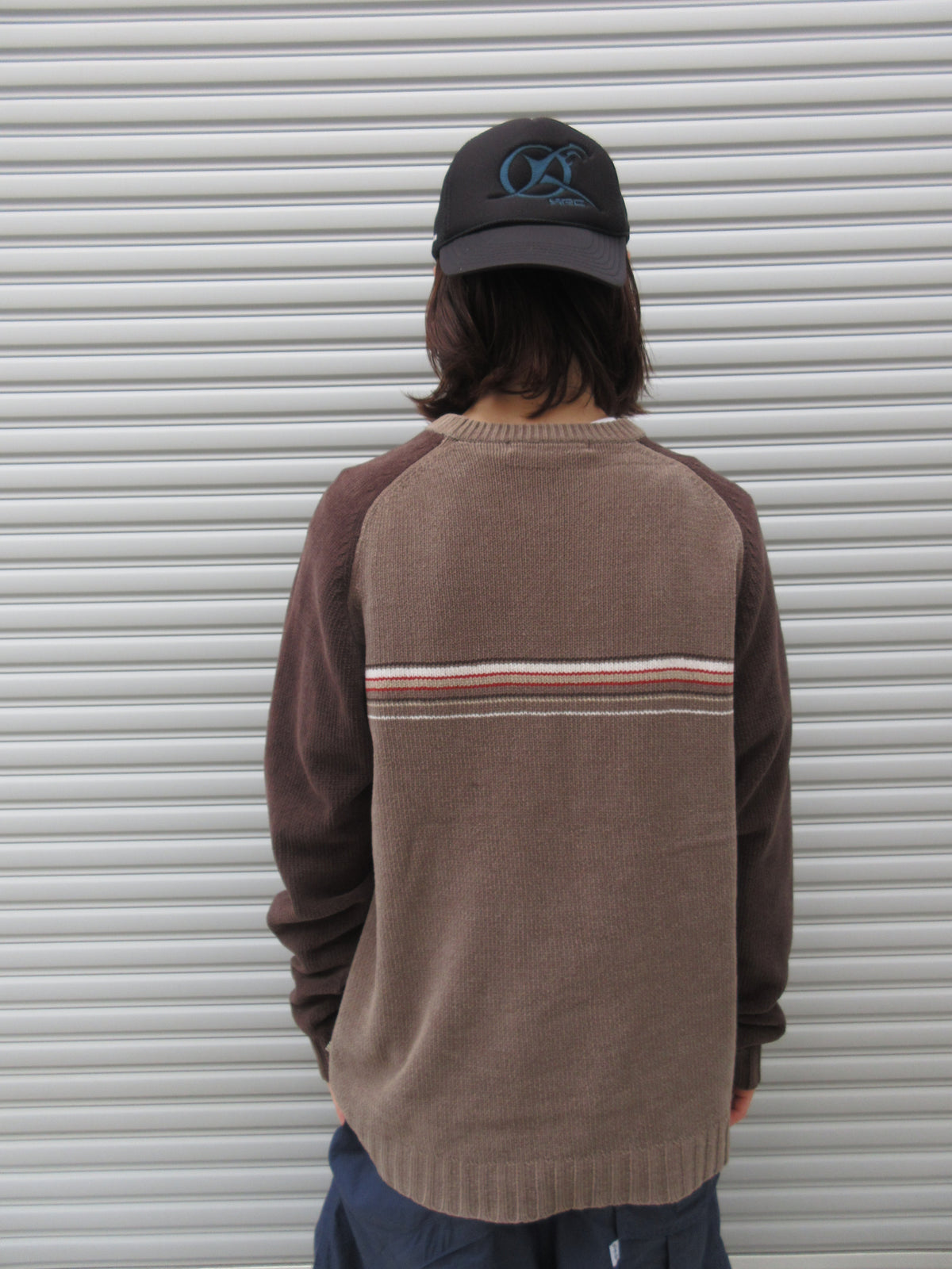 00s XG Border Lining Knit Sweater