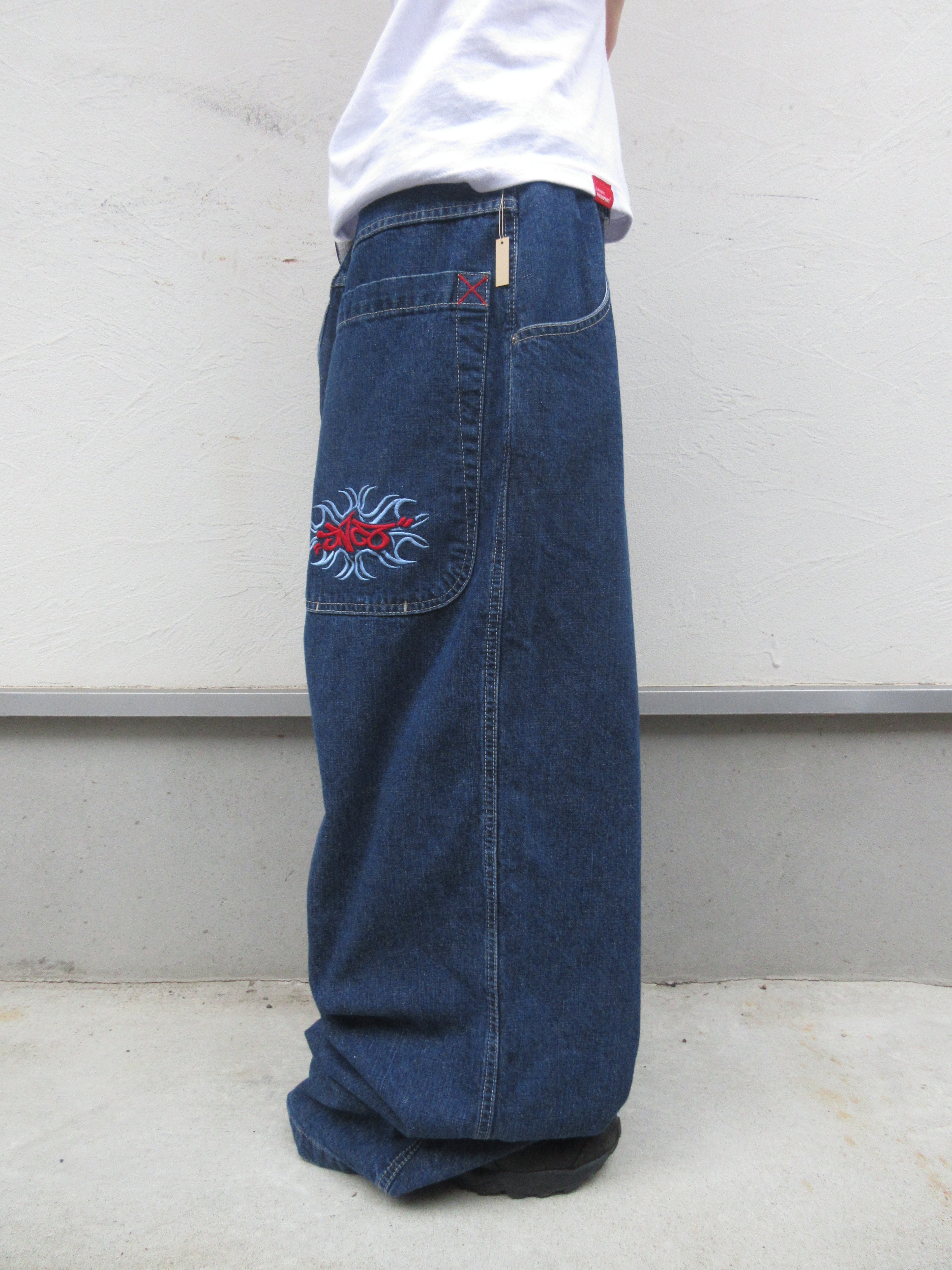 90~00s JNCO JEANS Logo Embroidered Hyper Baggy Denim