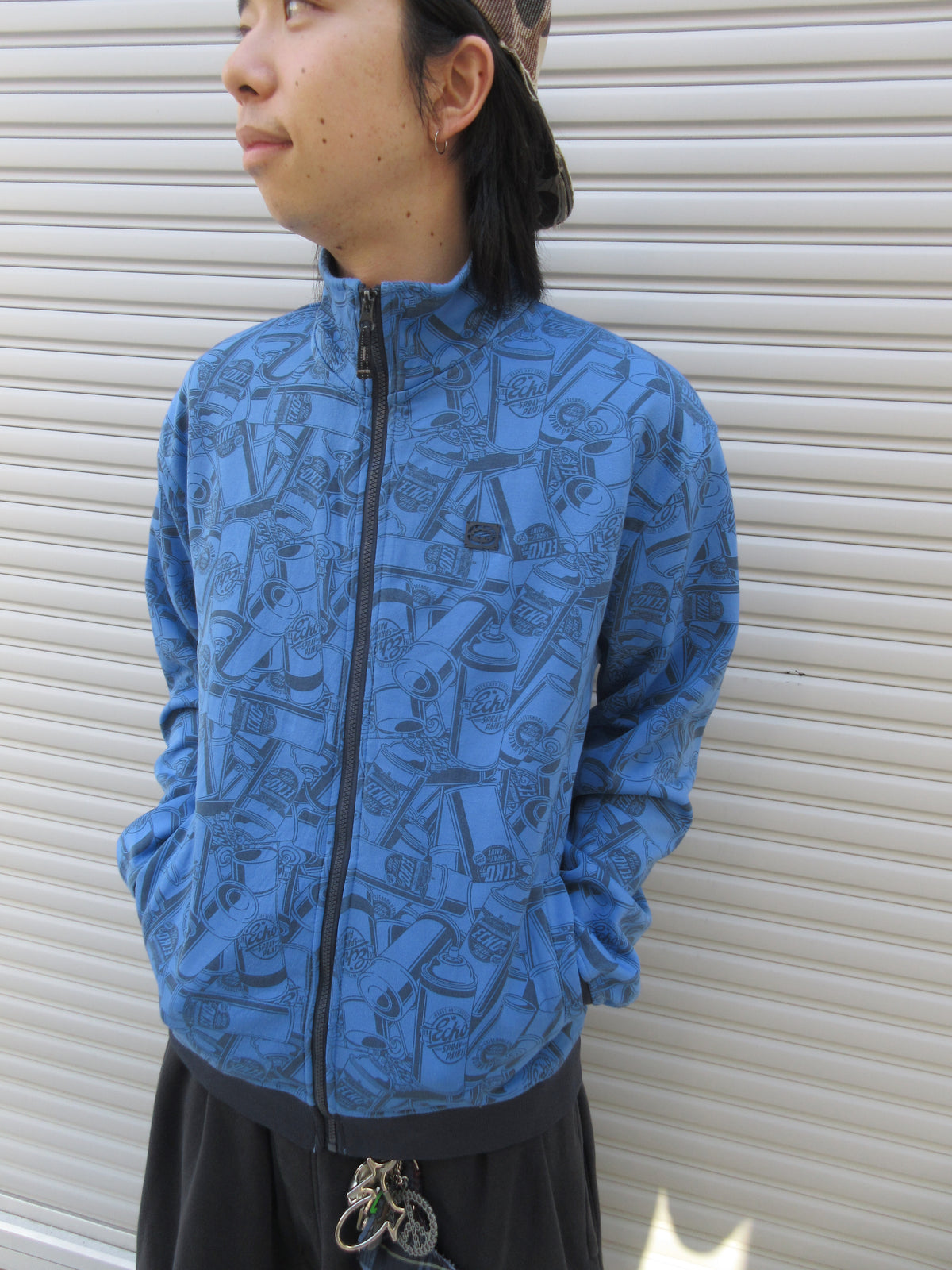 00~10s ECKO Spray Can Graphic Zipup Sweat Shirts