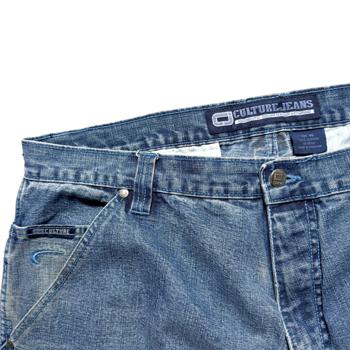 90~00s CULTURE JEANS Super Baggy Cargo Denim Shorts