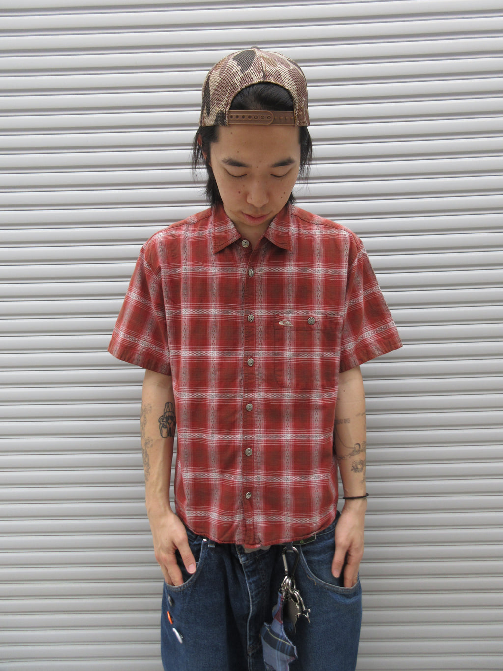 00s QUIKSILVER Check S/S Shirts