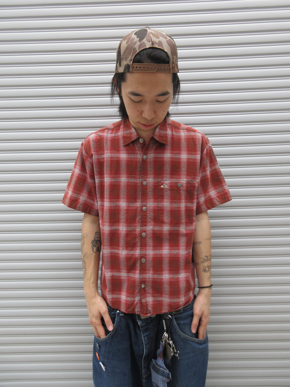 00s QUIKSILVER Check S/S Shirts