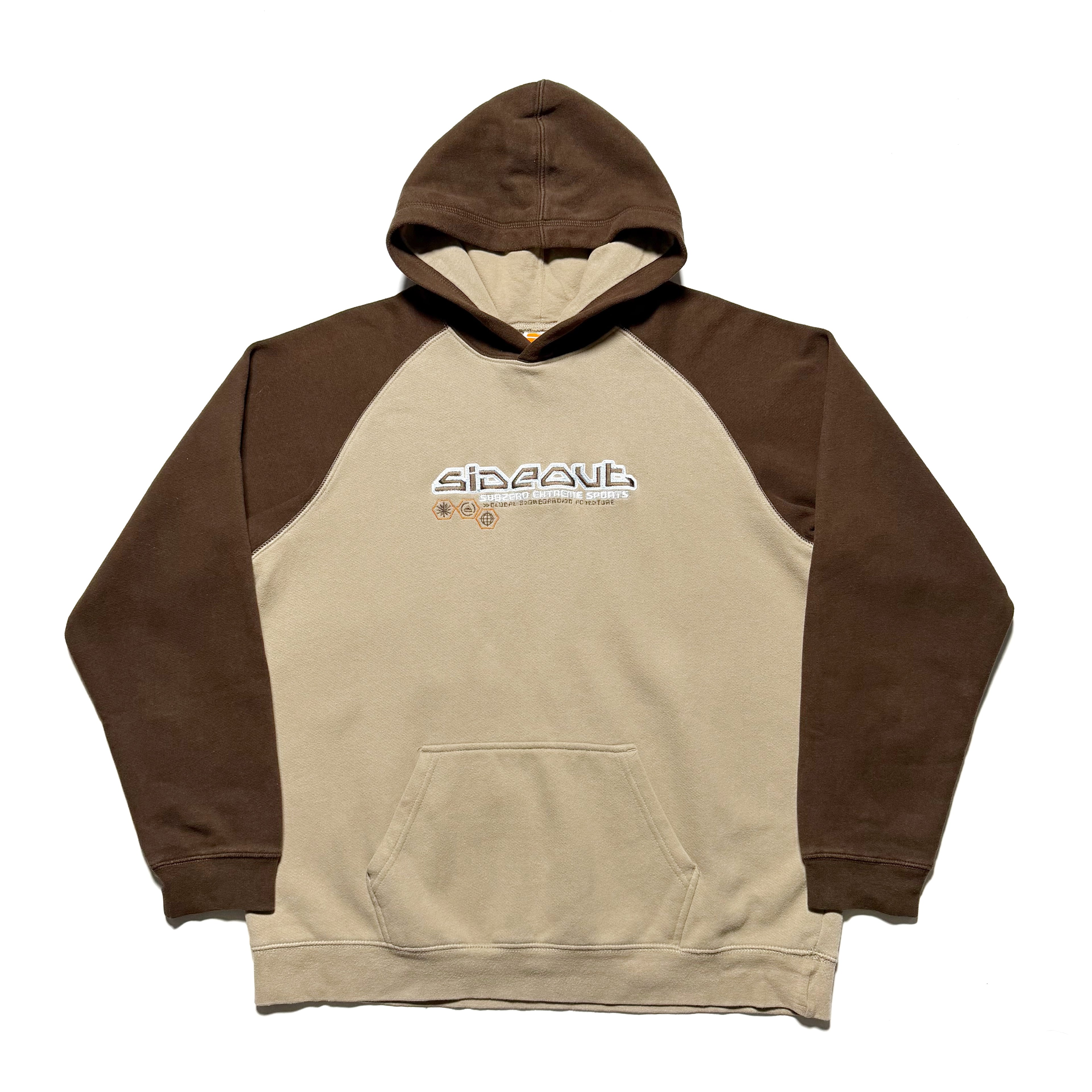 00s SIDEOUT Logo Two-tone Hoodie