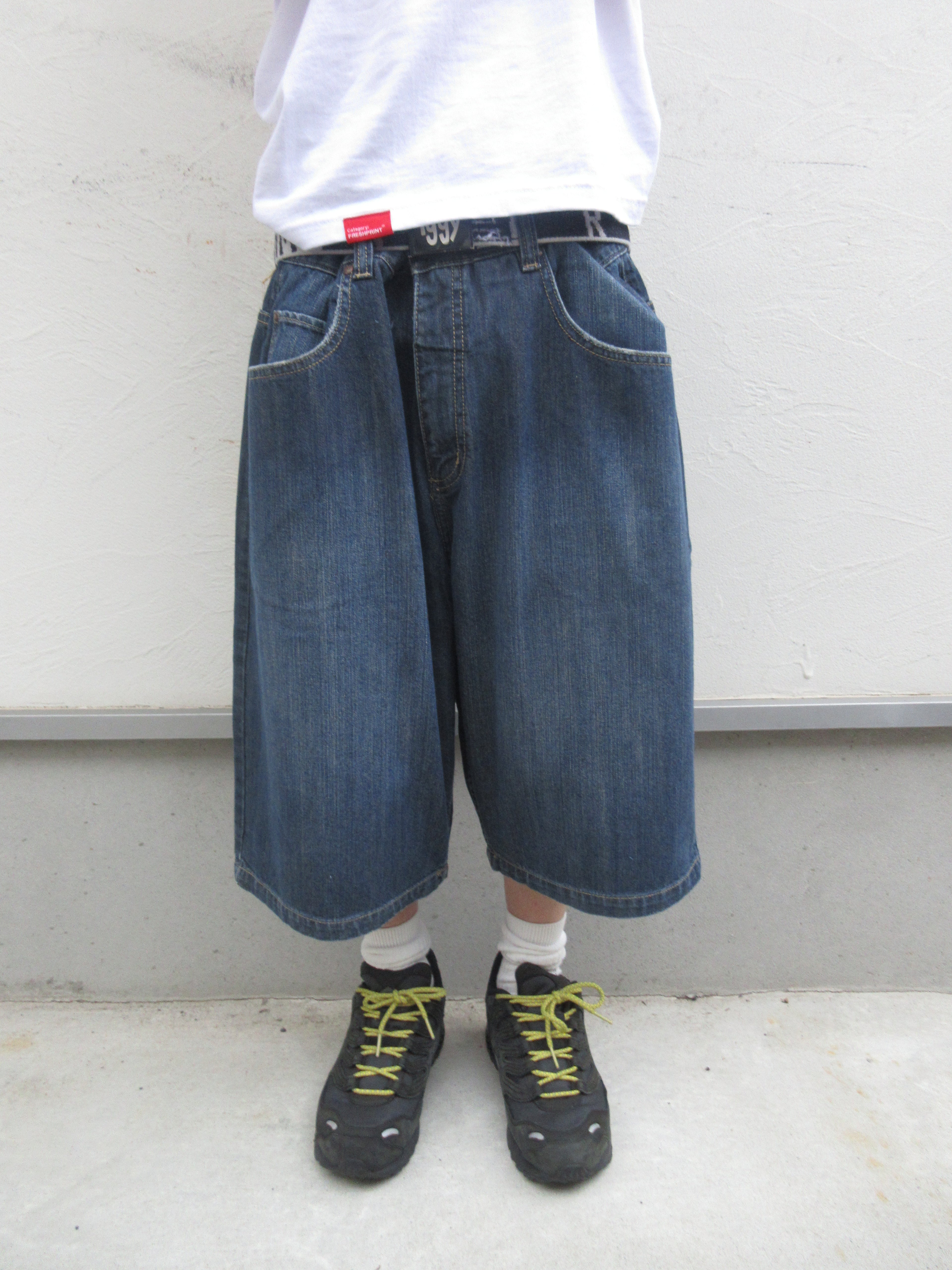 00s Anchor Blue BAGGY Denim Shorts