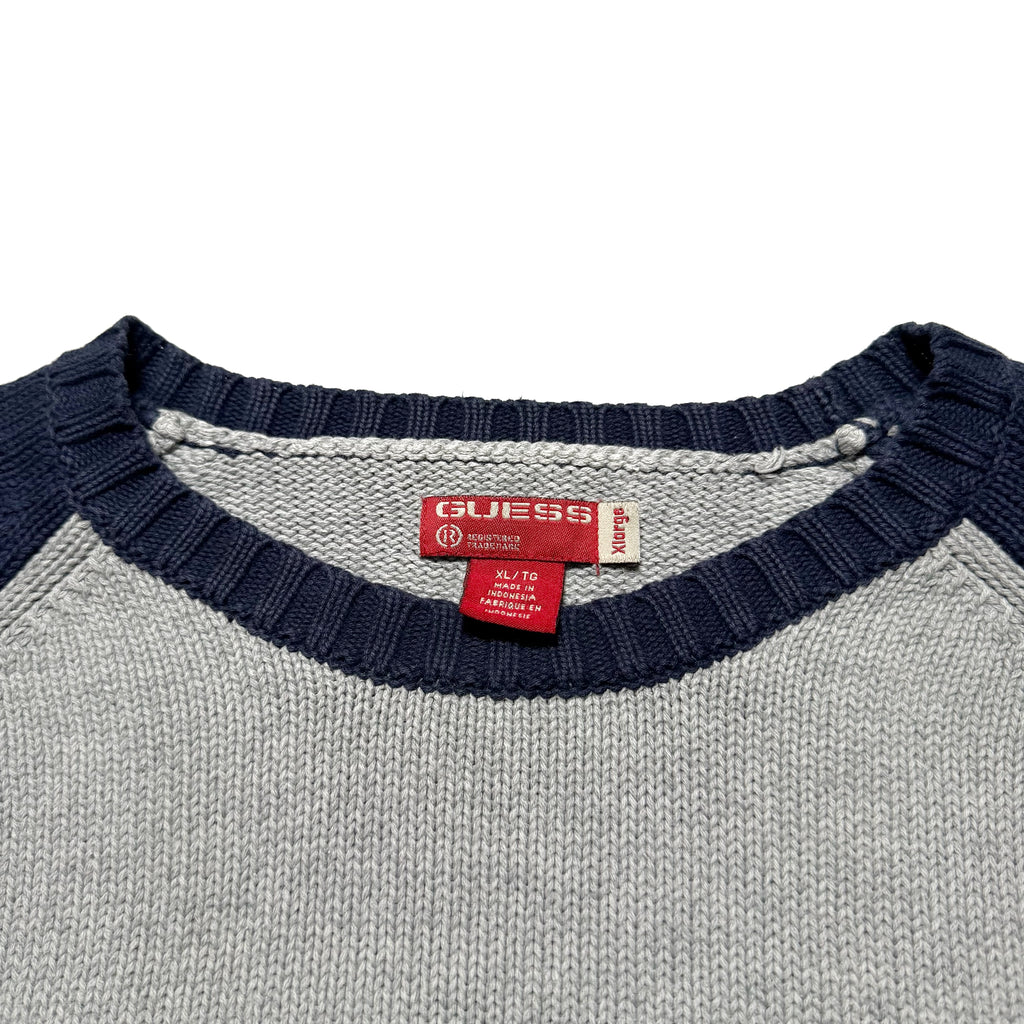 00s GUESS Design Two-tone Knit Sweater