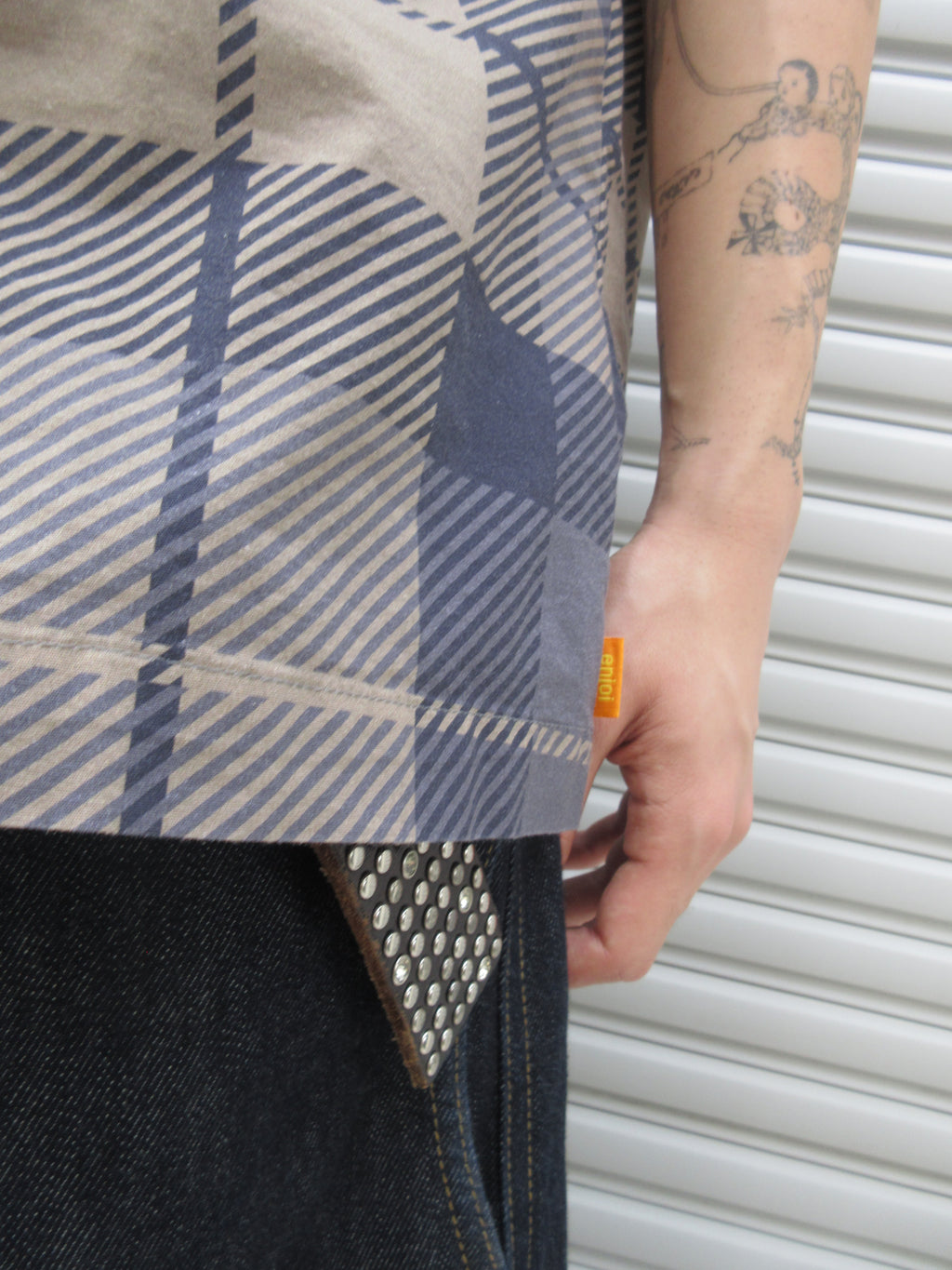 00s ENJOI Design Check S/S Shirts