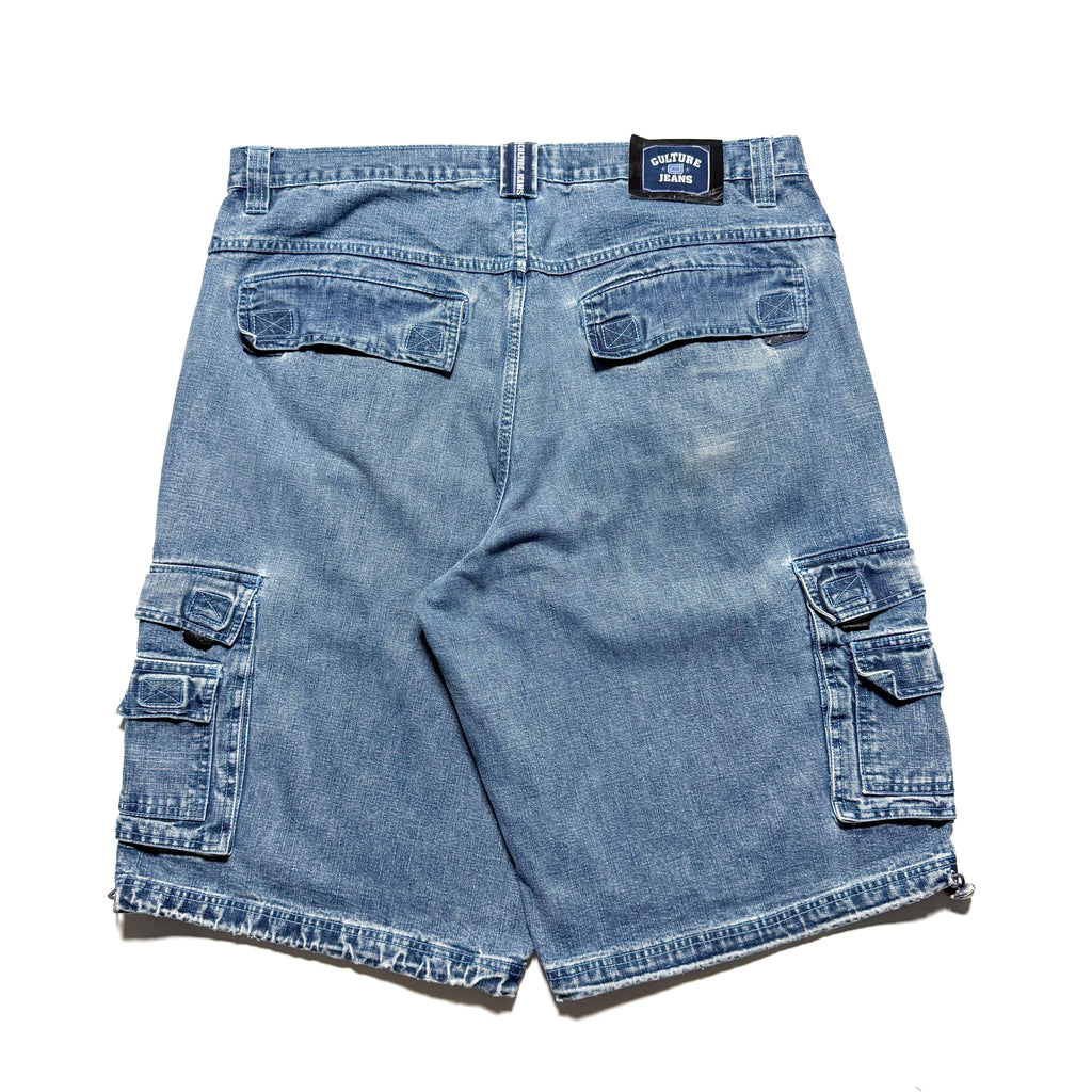 90~00s CULTURE JEANS Super Baggy Cargo Denim Shorts