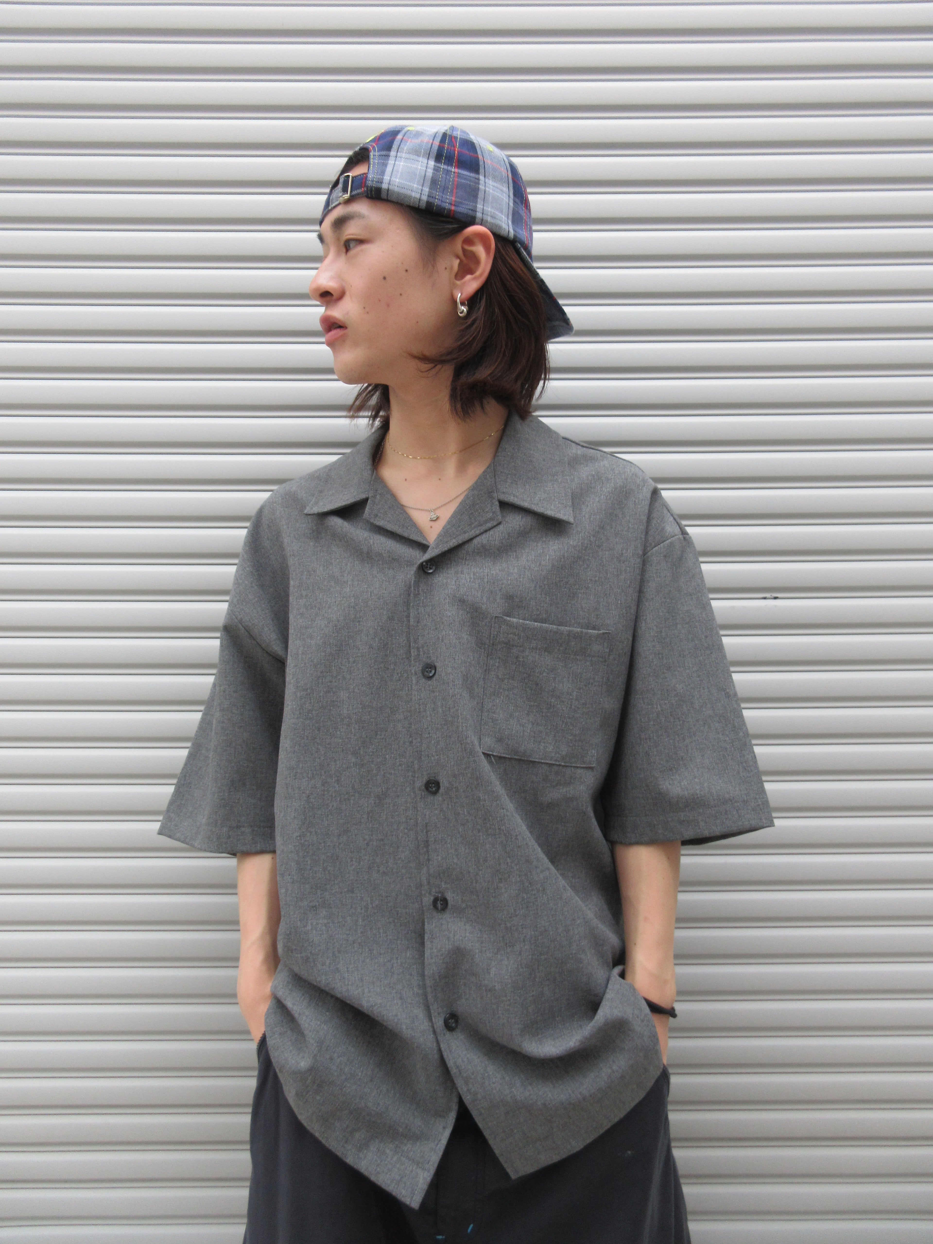 90s KIK WEAR Open Collar Shirt