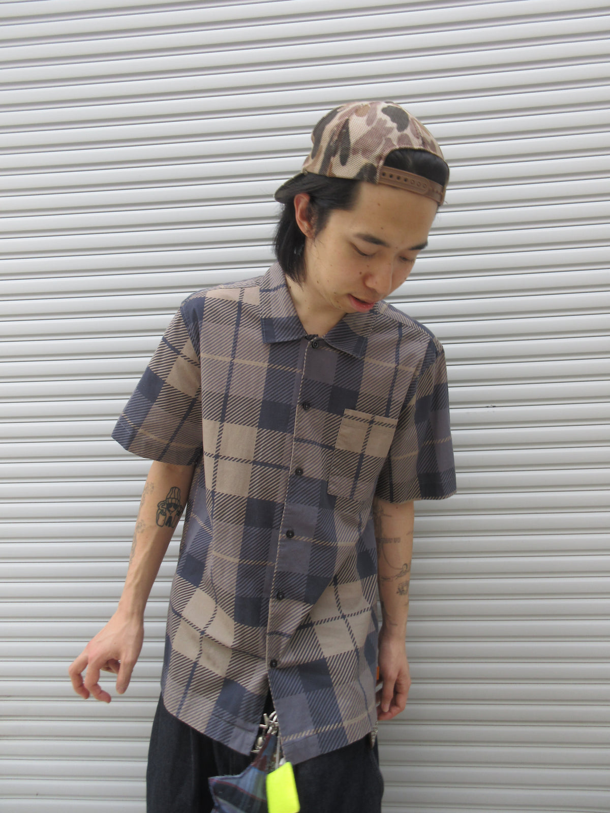00s ENJOI Design Check S/S Shirts