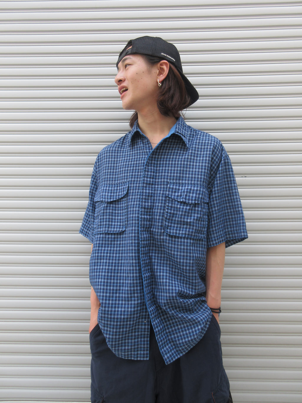 00s Anchor Blue Check S/S Shirts