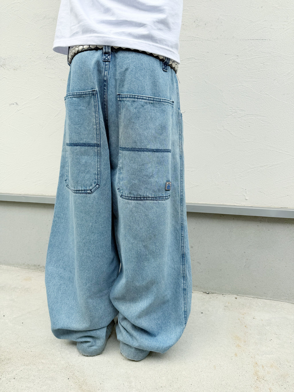 90~00s Machine Baggy Washed Denim