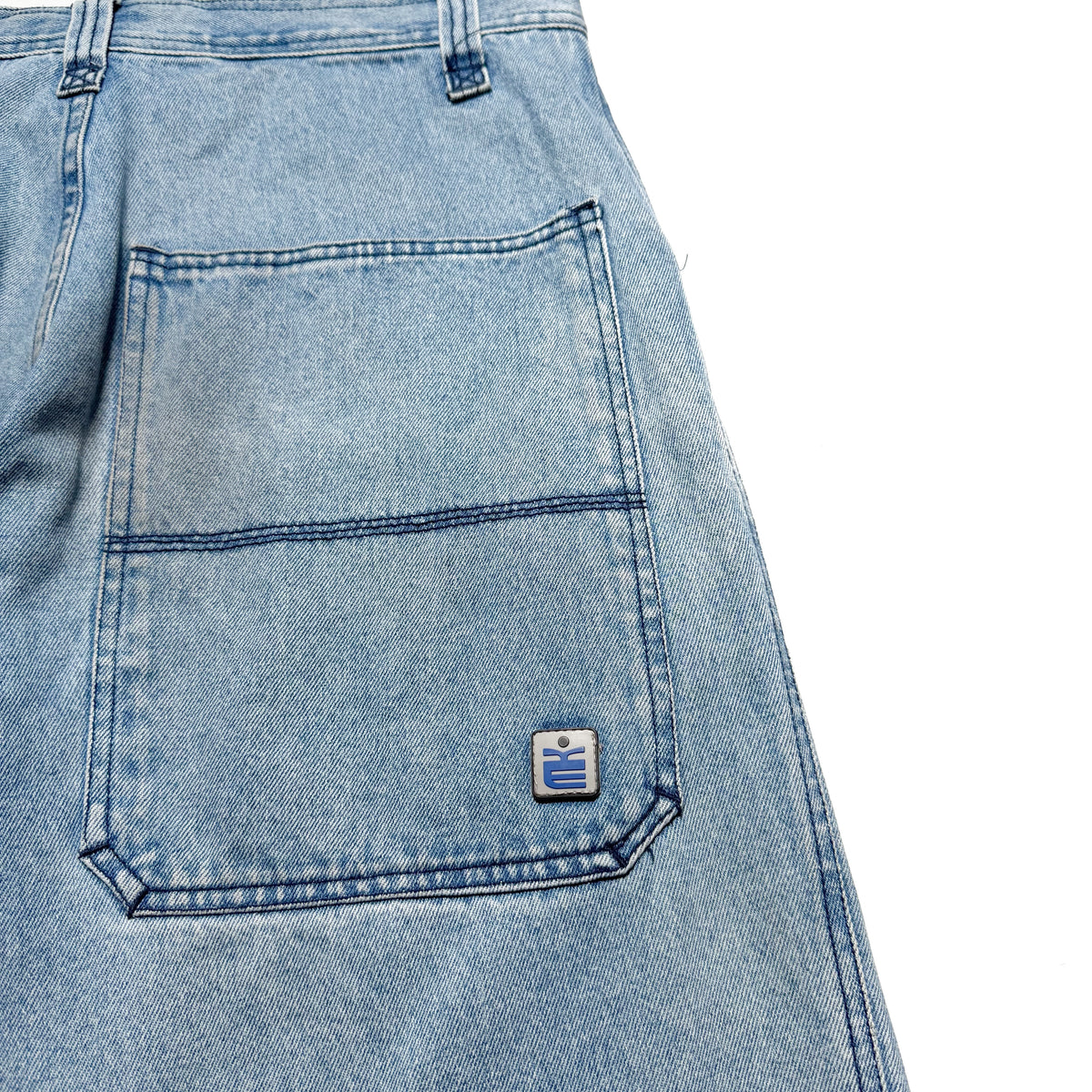 90~00s Machine Baggy Washed Denim