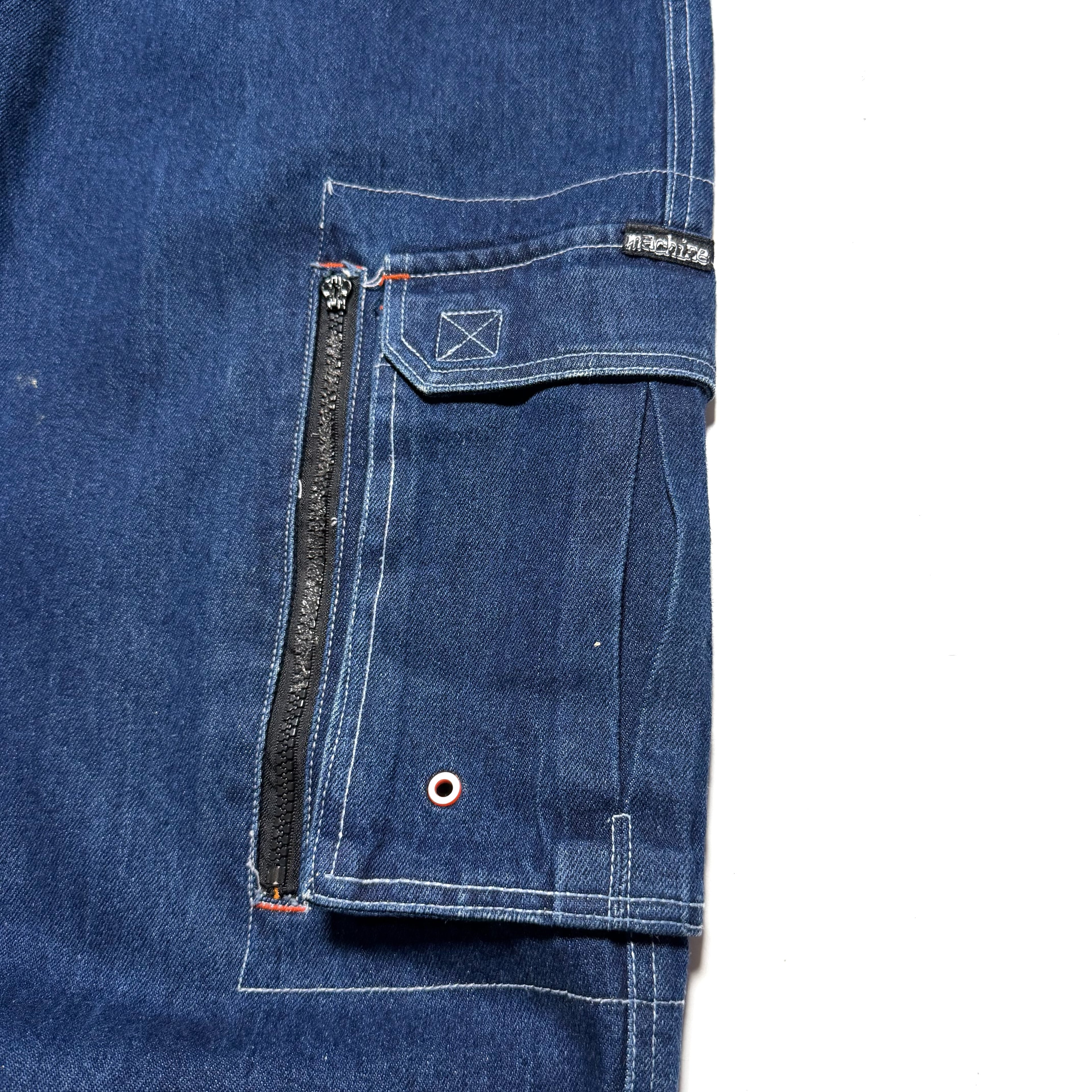 90s MACHINE Super Baggy Cargo Denim