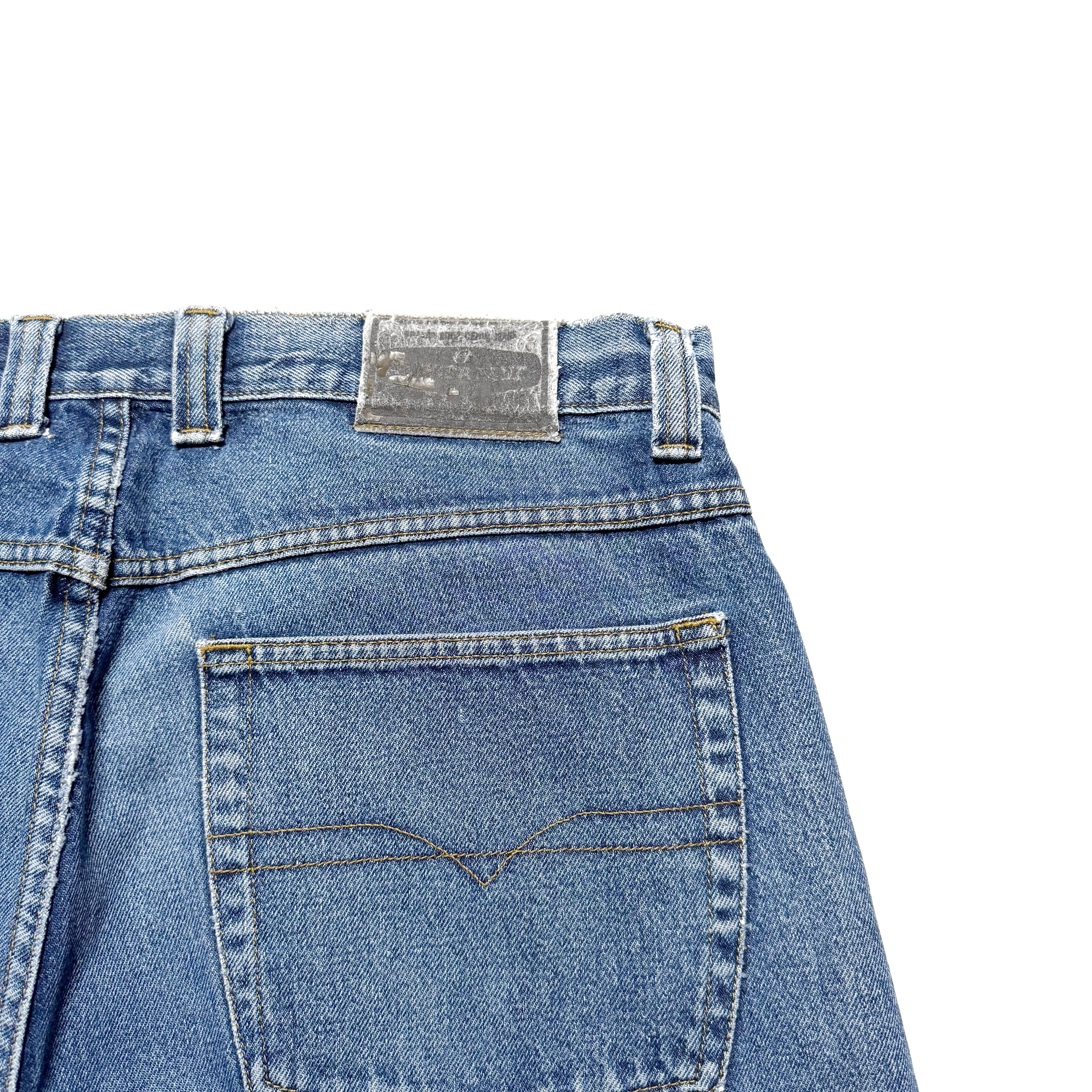 90~00s Anchor Blue BAGGY Jorts