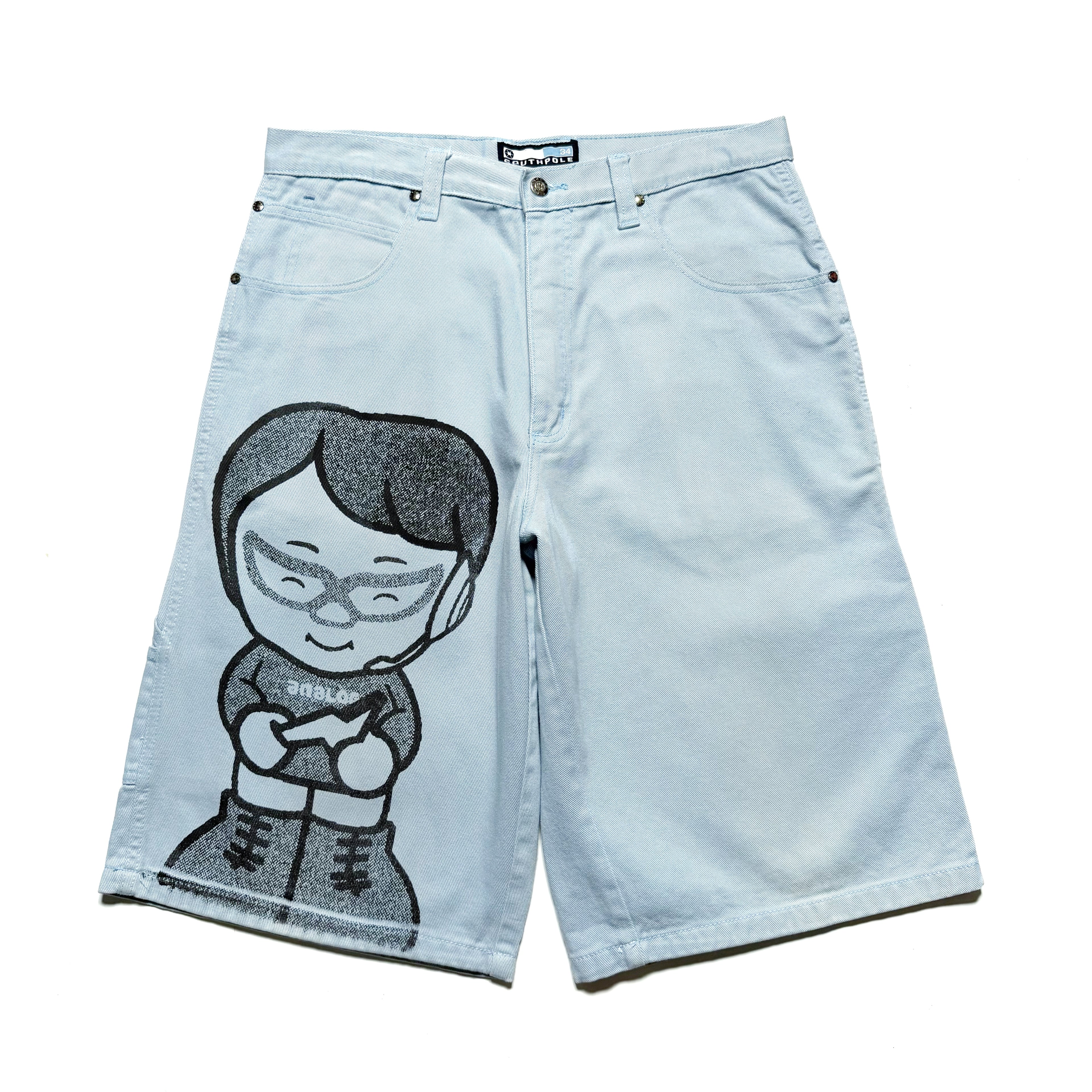 90~00s SOUTHPOLE × ANRGRNY Super Baggy Denim Shorts