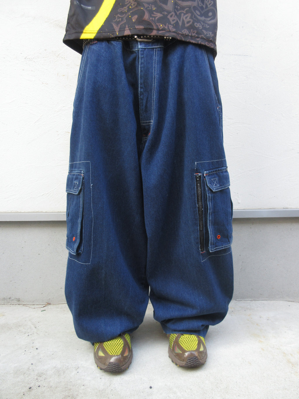 90s MACHINE Super Baggy Cargo Denim