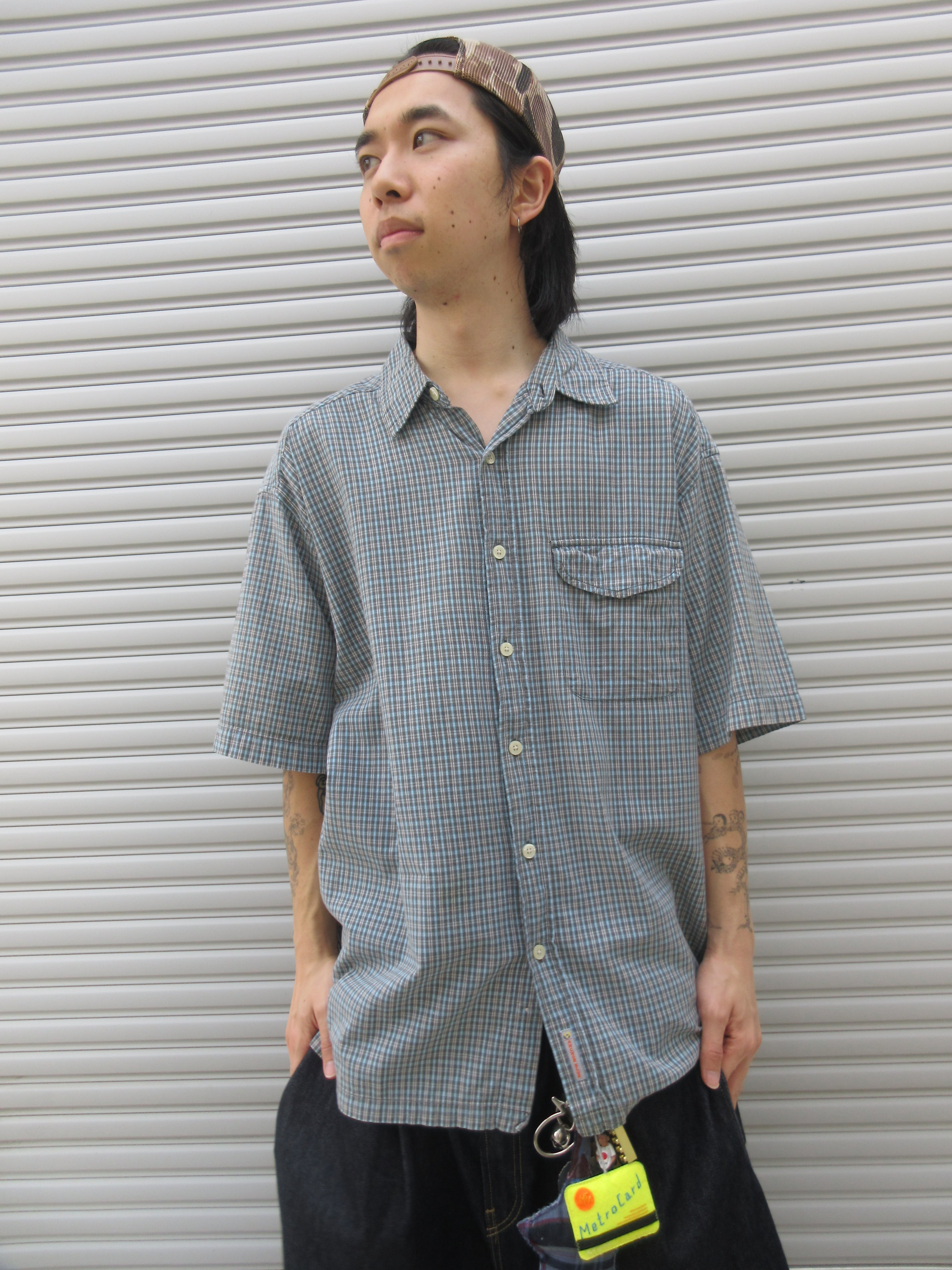 00s Anchor Blue Check S/S Shirts