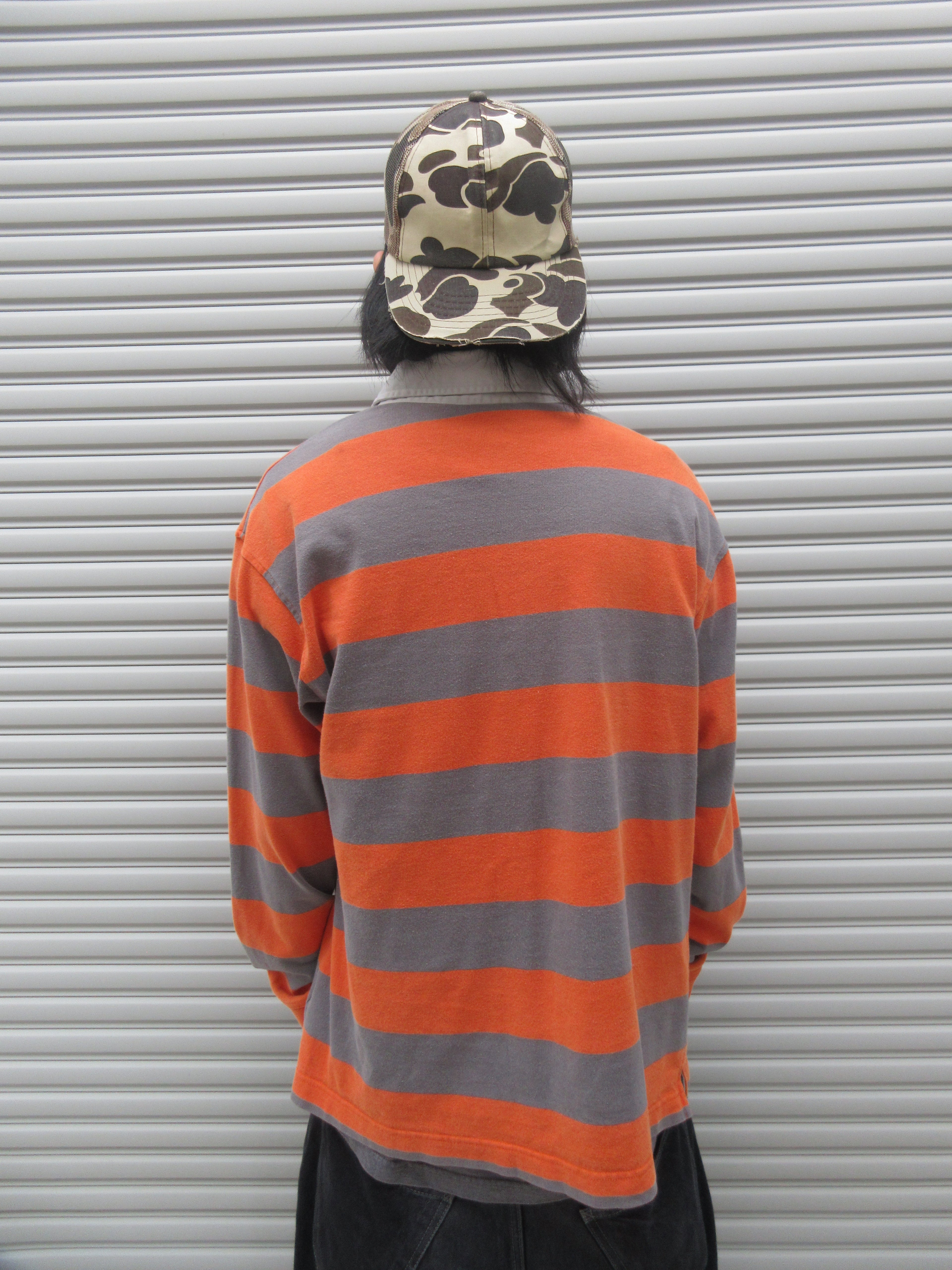 00s NIKE Striped L/S Rugger Shirt