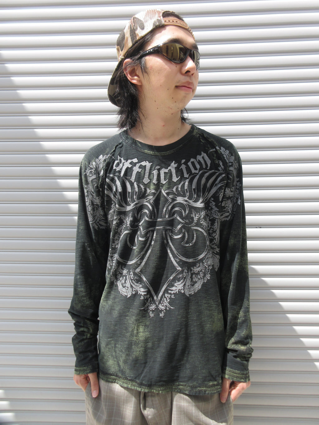 00s AFFLICTION Design L/S Tee