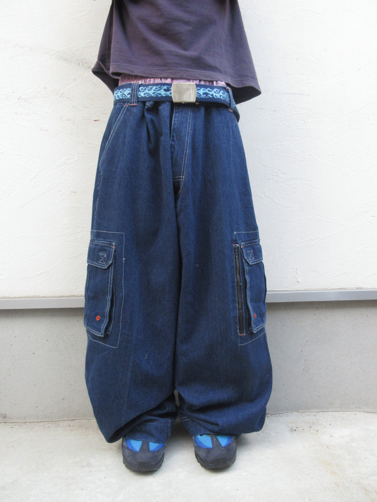 90s MACHINE Super Baggy Cargo Denim