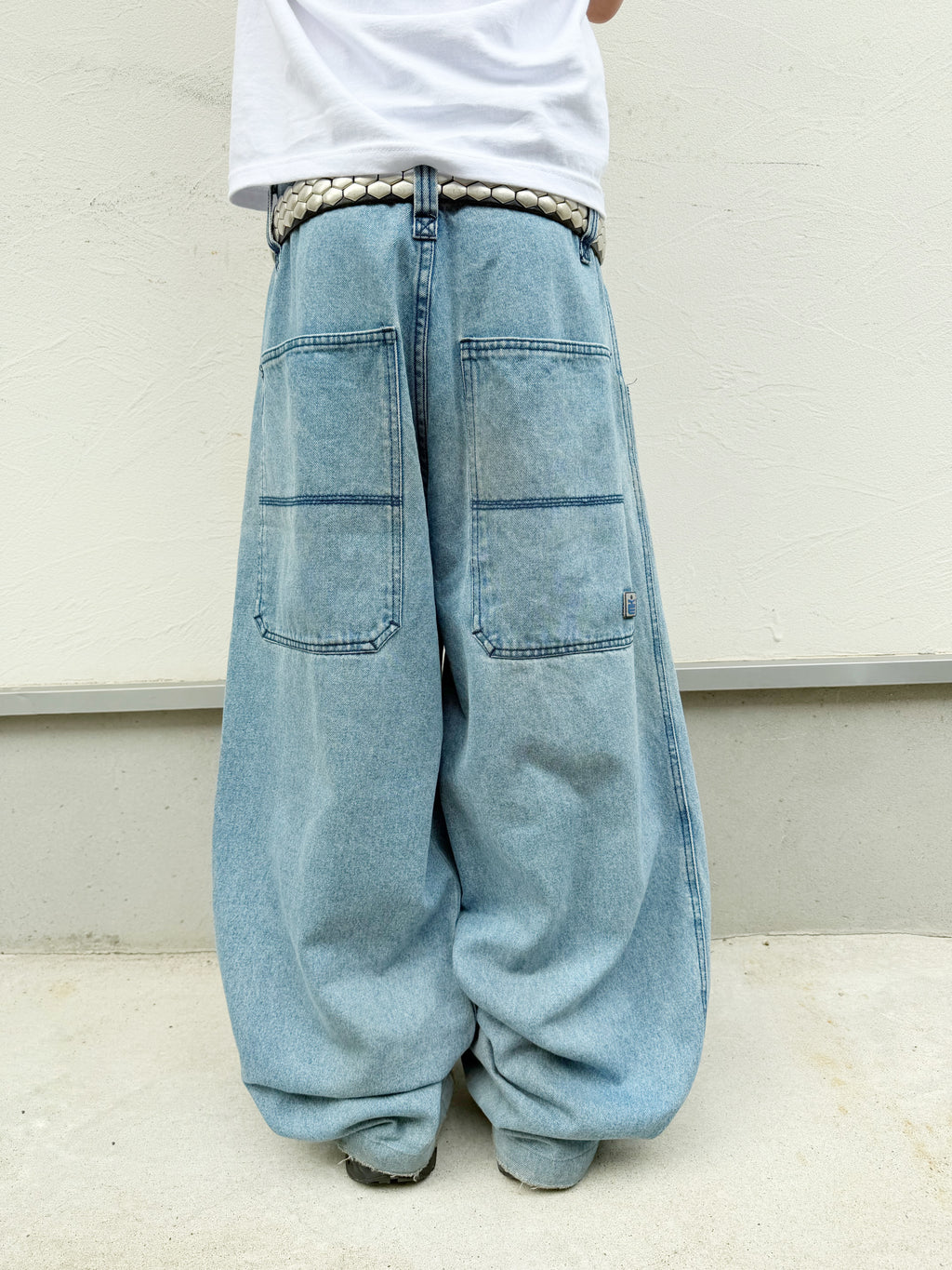 90~00s Machine Baggy Washed Denim