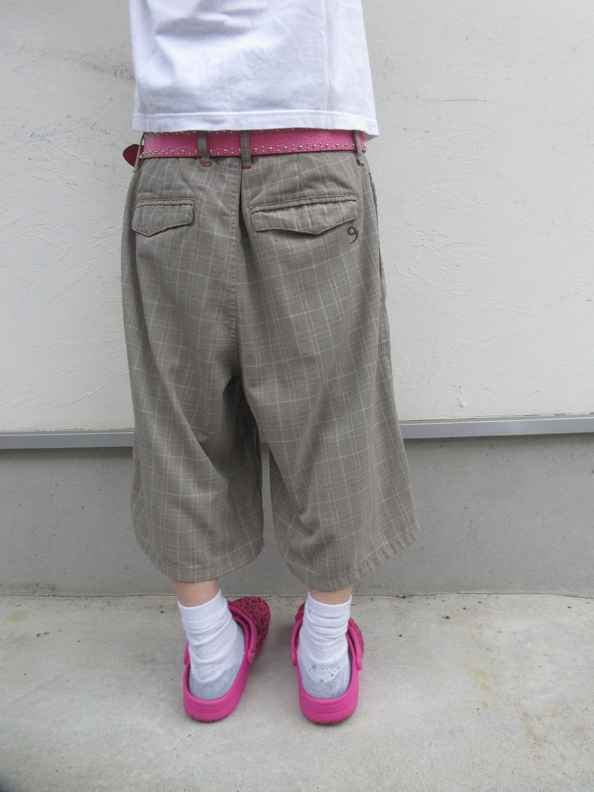 00s Trance Nine Baggy Check Shorts