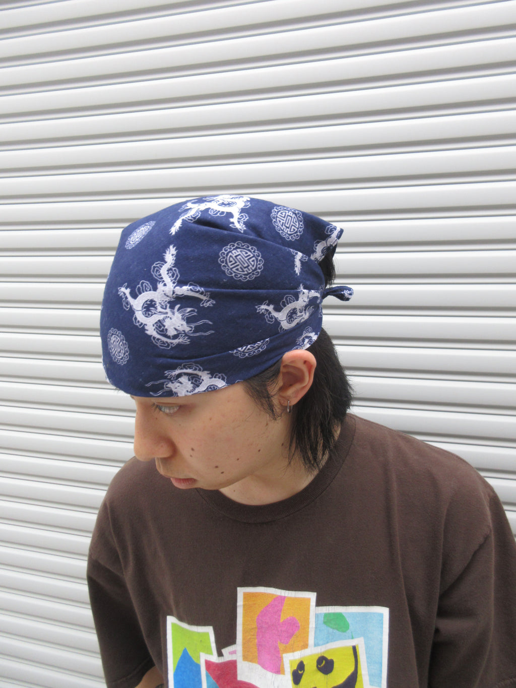 90~00s Dragon Printed Bandana
