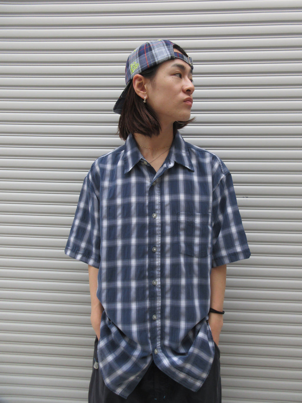 00s Anchor Blue Check S/S Shirts