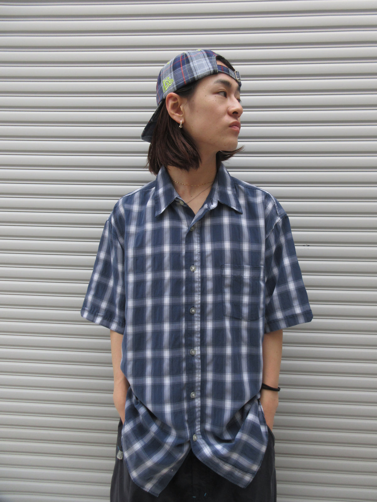 00s Anchor Blue Check S/S Shirts