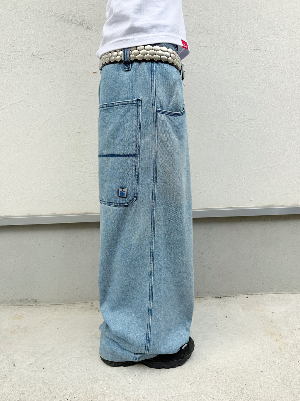 90~00s Machine Baggy Washed Denim